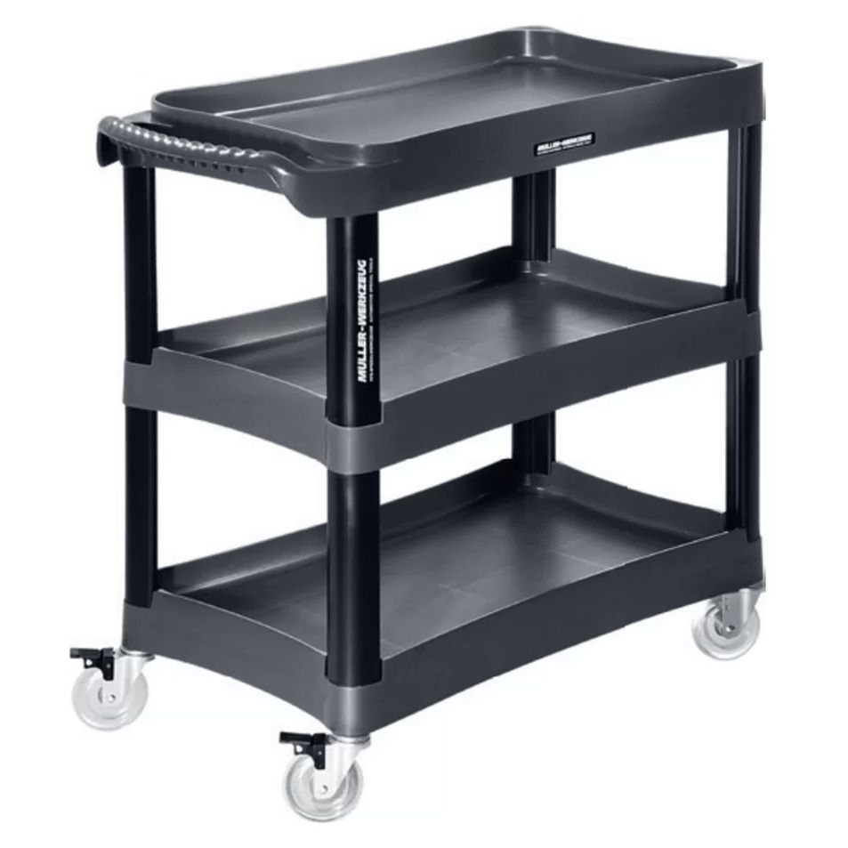 Müller-Werkzeug MLR- EQ-370 masszív kialakítású műanyag szerelőkocsi, 3 polcos termék fő termékképe