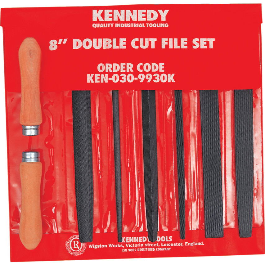 KENNEDY 8" (200 mm) kettős vágatú műhelyreszelő készlet, 8 részes termék fő termékképe