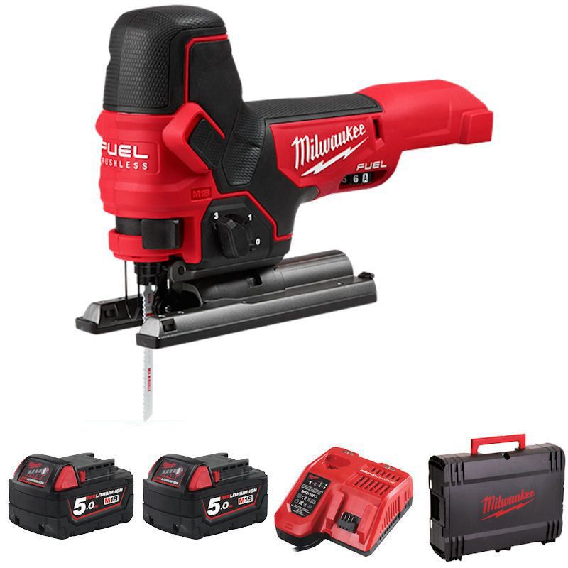 Milwaukee M18 FBJS-502X FUEL™ akkus szénkefe nélküli szúrófűrész (2 x 5.0 Ah Li-ion akkuval) termék fő termékképe