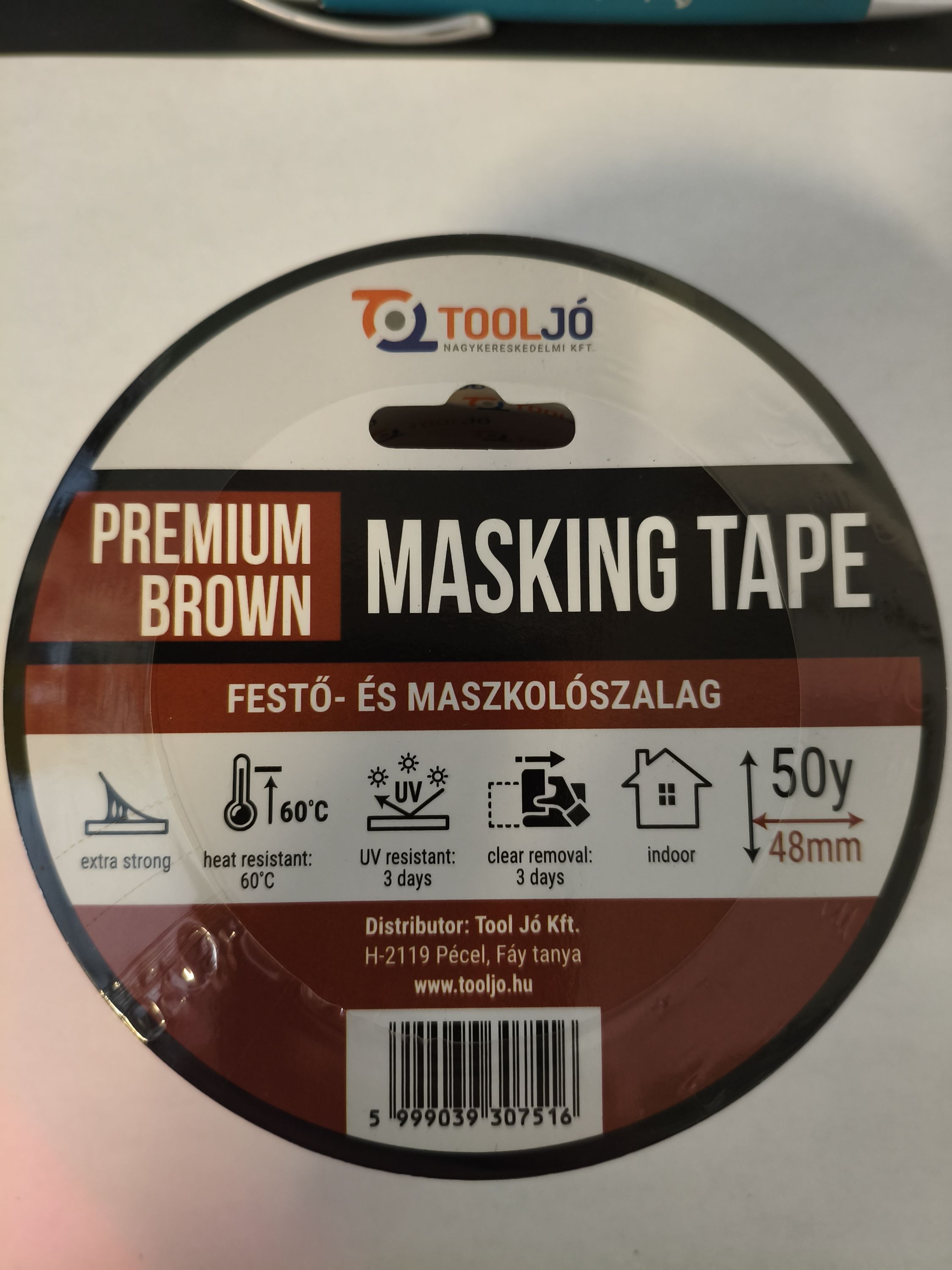 Maszkolószalag krepp PREMIUM BROWN 48mmx50y(24) termék fő termékképe