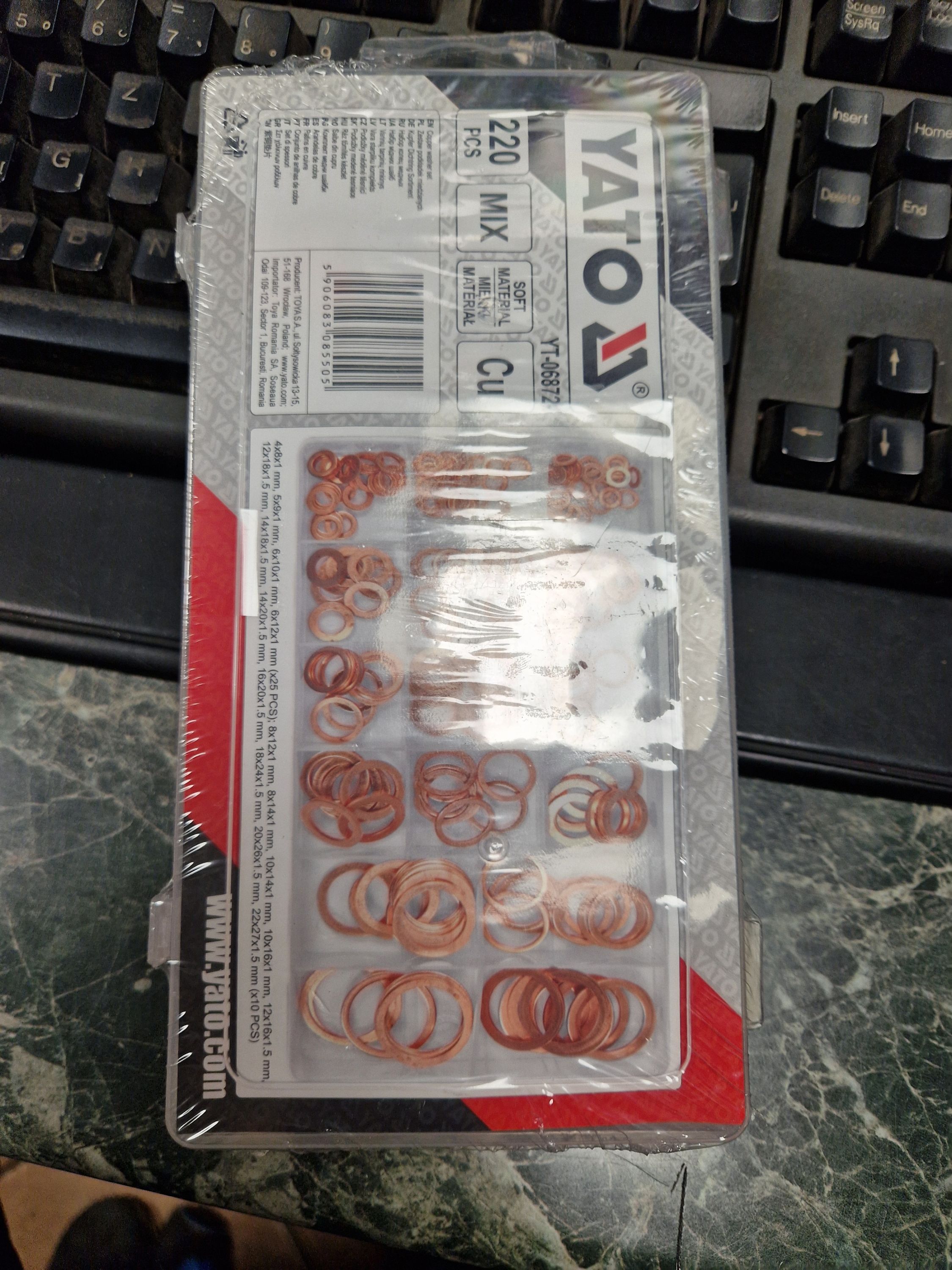 YATO Réz alátét készlet 220 db termék fő termékképe