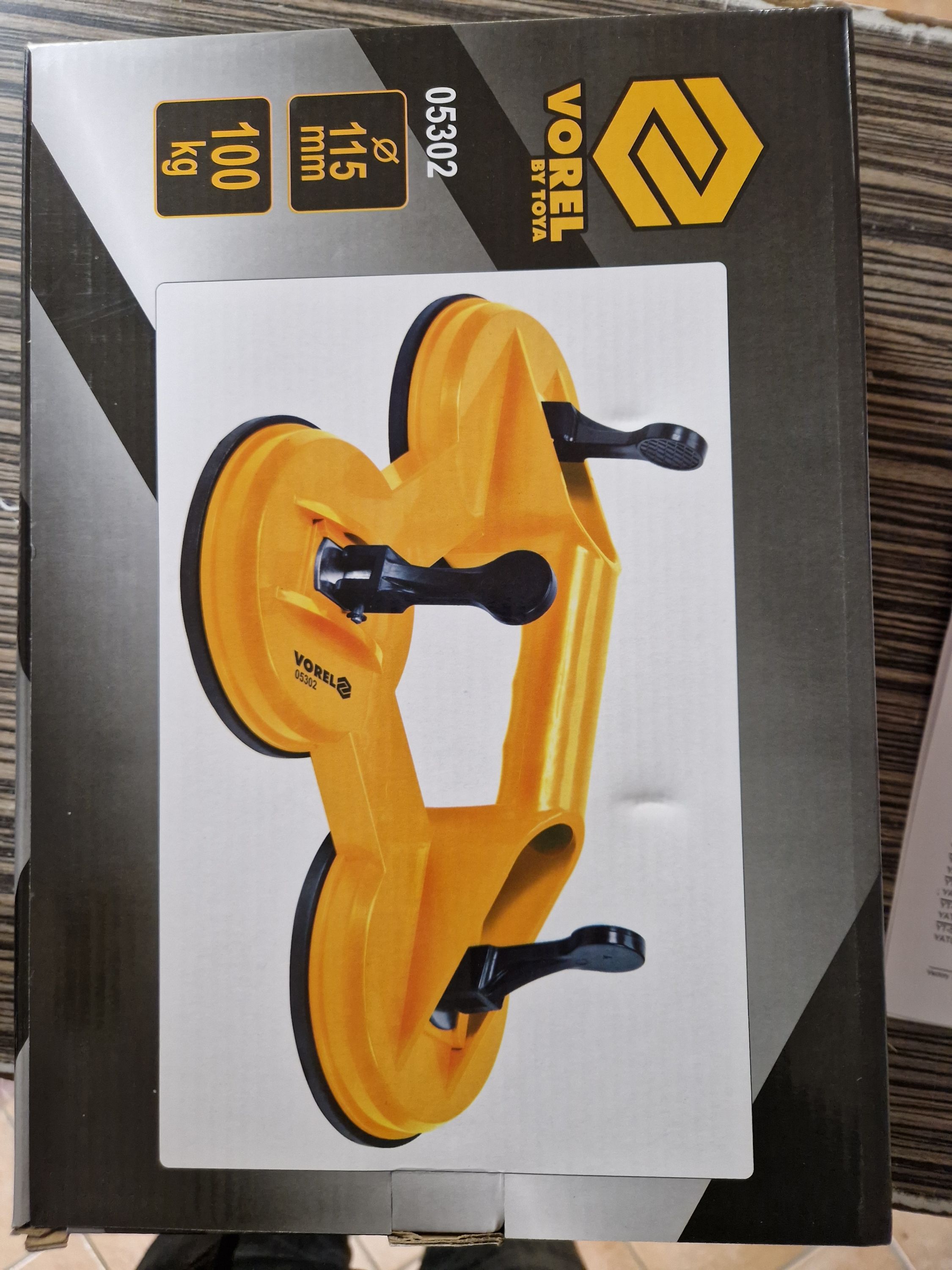 VOREL Üvegtábla fogó tripla 3x115 mm 100 kg termék fő termékképe