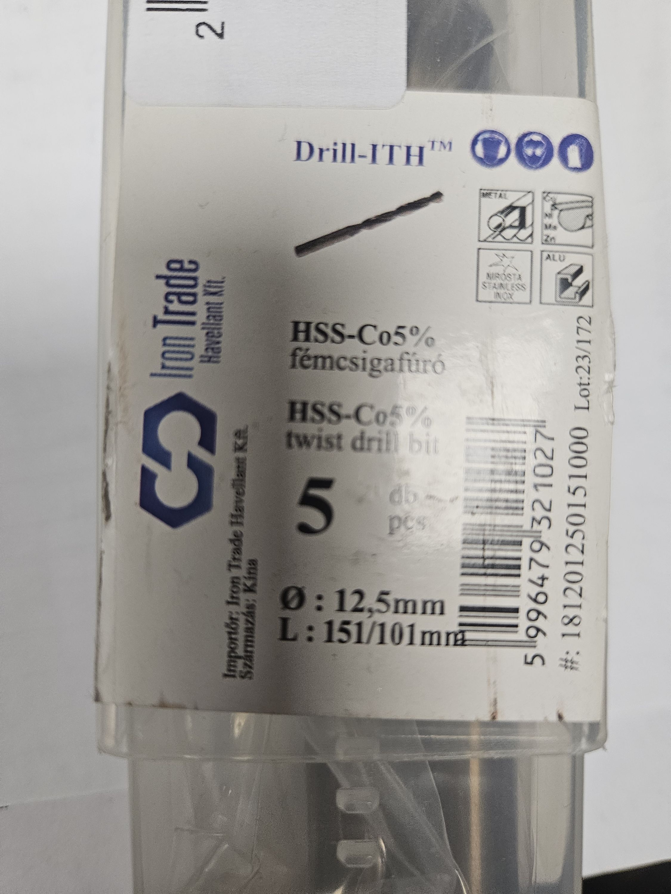 Csigafúró Cobalt 5%-os 12,5mm termék fő termékképe