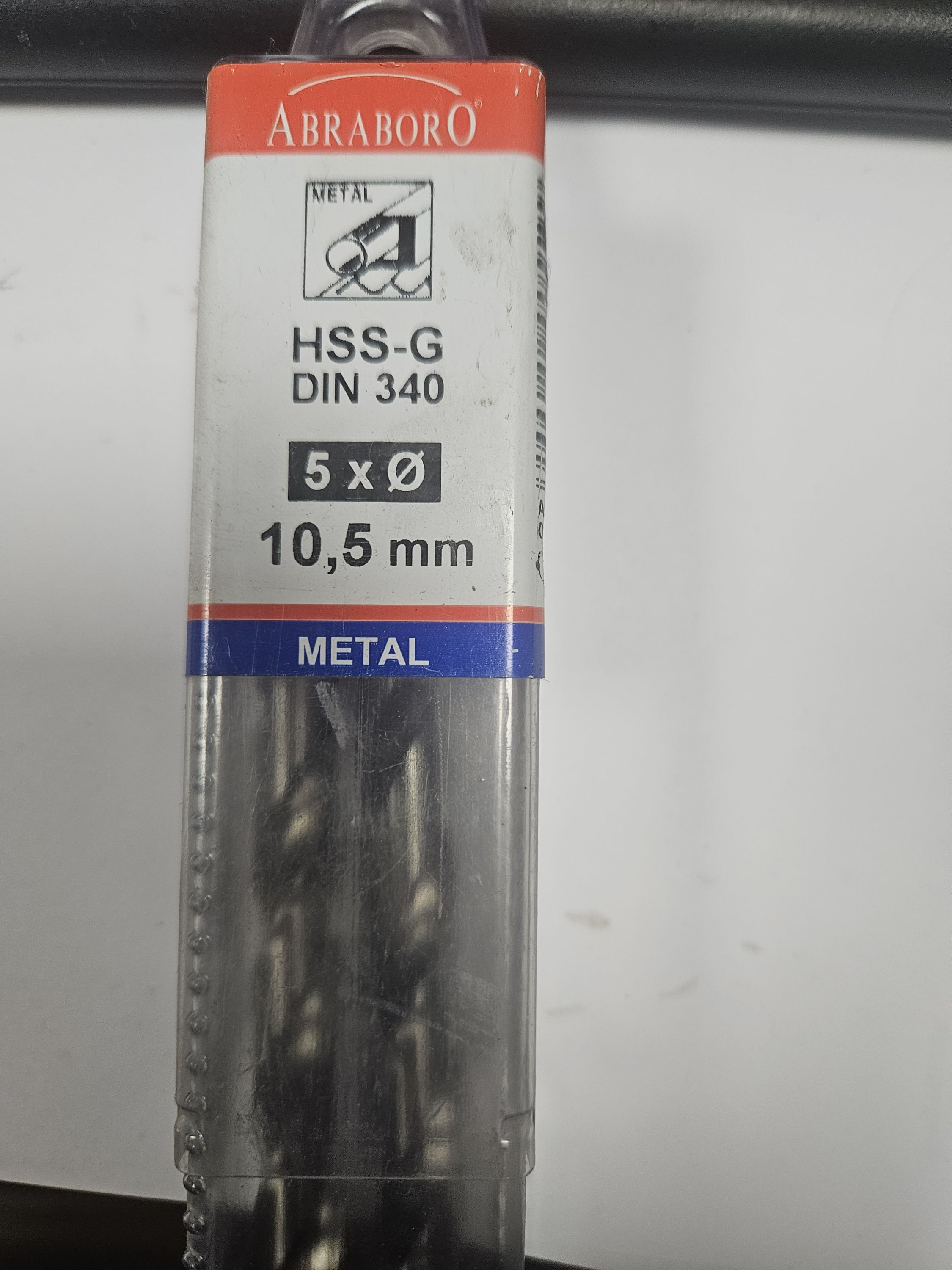 ABRABORO 10.5 x 184 / 121 mm HSS-GS hosszú hengeres szárú fémcsigafúró termék fő termékképe