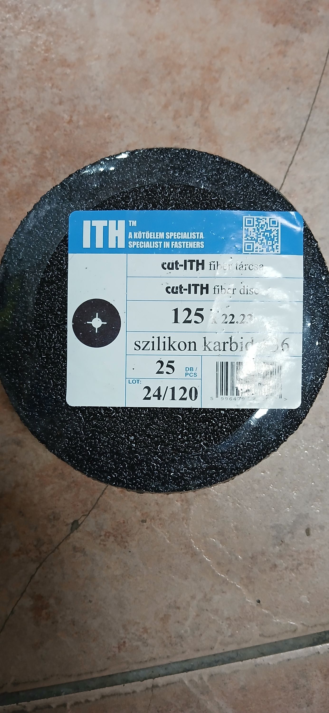 ITH Cut Ith Fíbertárcsa 125mm Fekete P36 termék fő termékképe