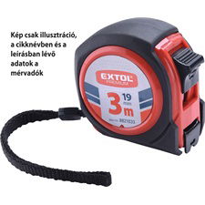 EXTOL Mérőszalag, gumírozott, 1 stoppos, 5m×19mm termék fő termékképe