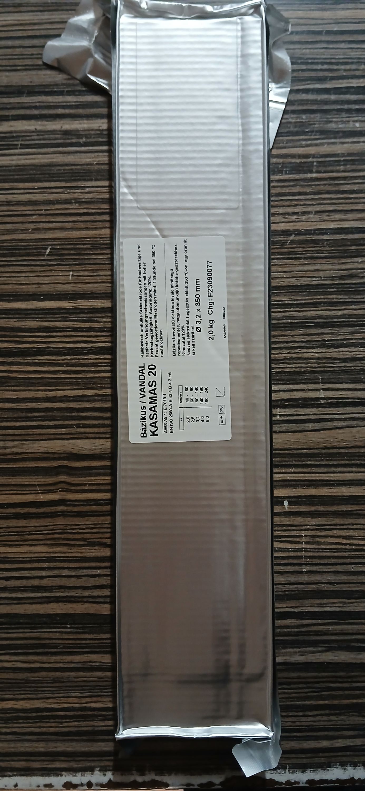 Kasamas 20 elektróda Bázikus / Vandal 3,2 mm 2 kg termék fő termékképe