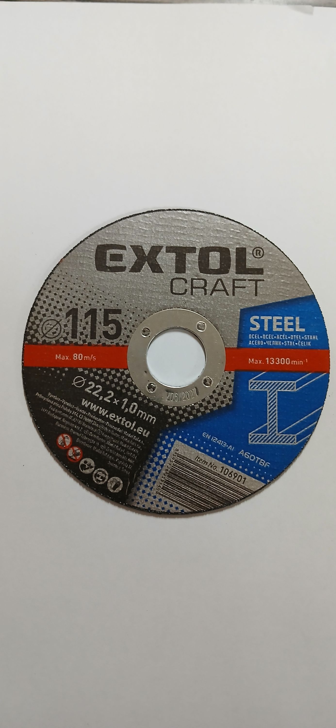 Extol Craft Vágókorong Fém 115 x 1 mm termék fő termékképe