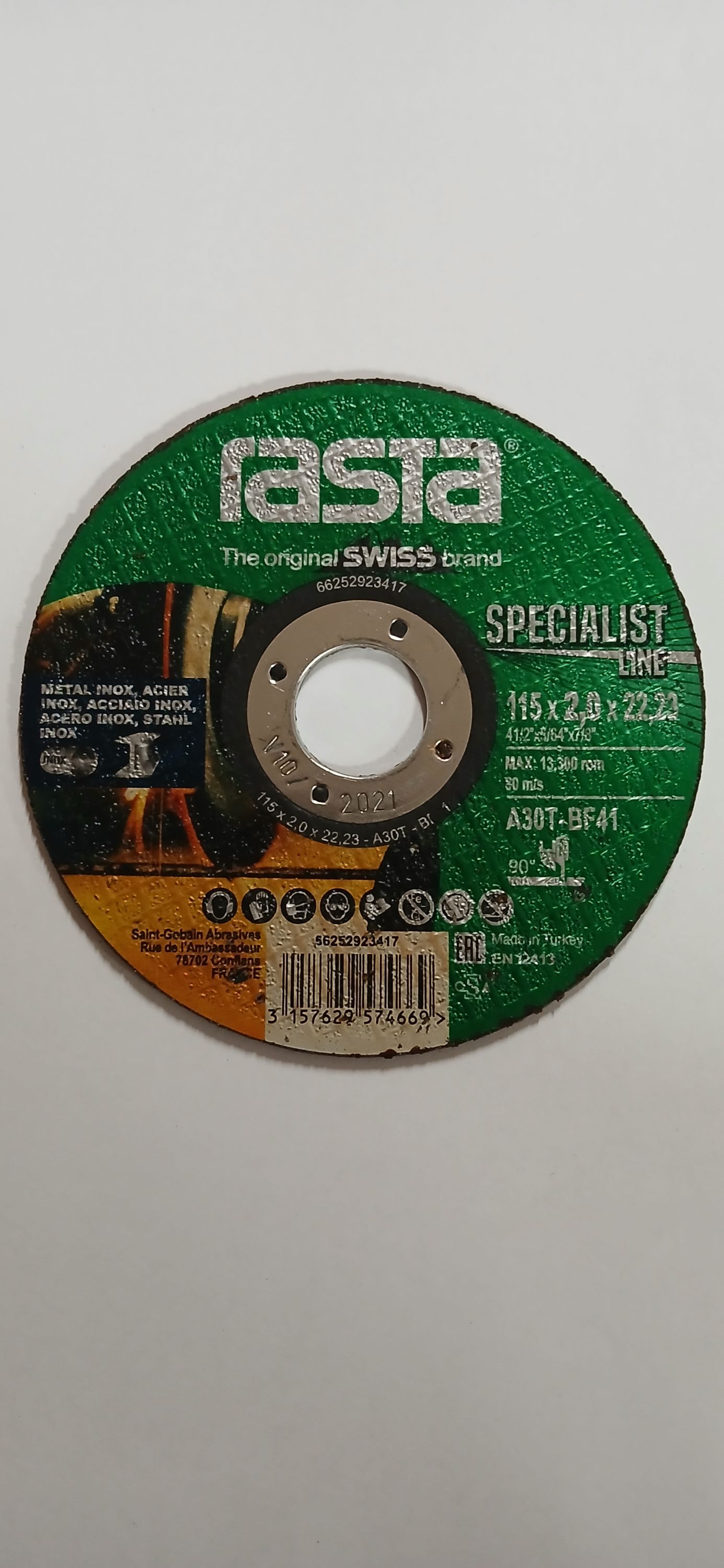 Rasta Vágókorong Fém 115 x 2, mm INOX termék fő termékképe