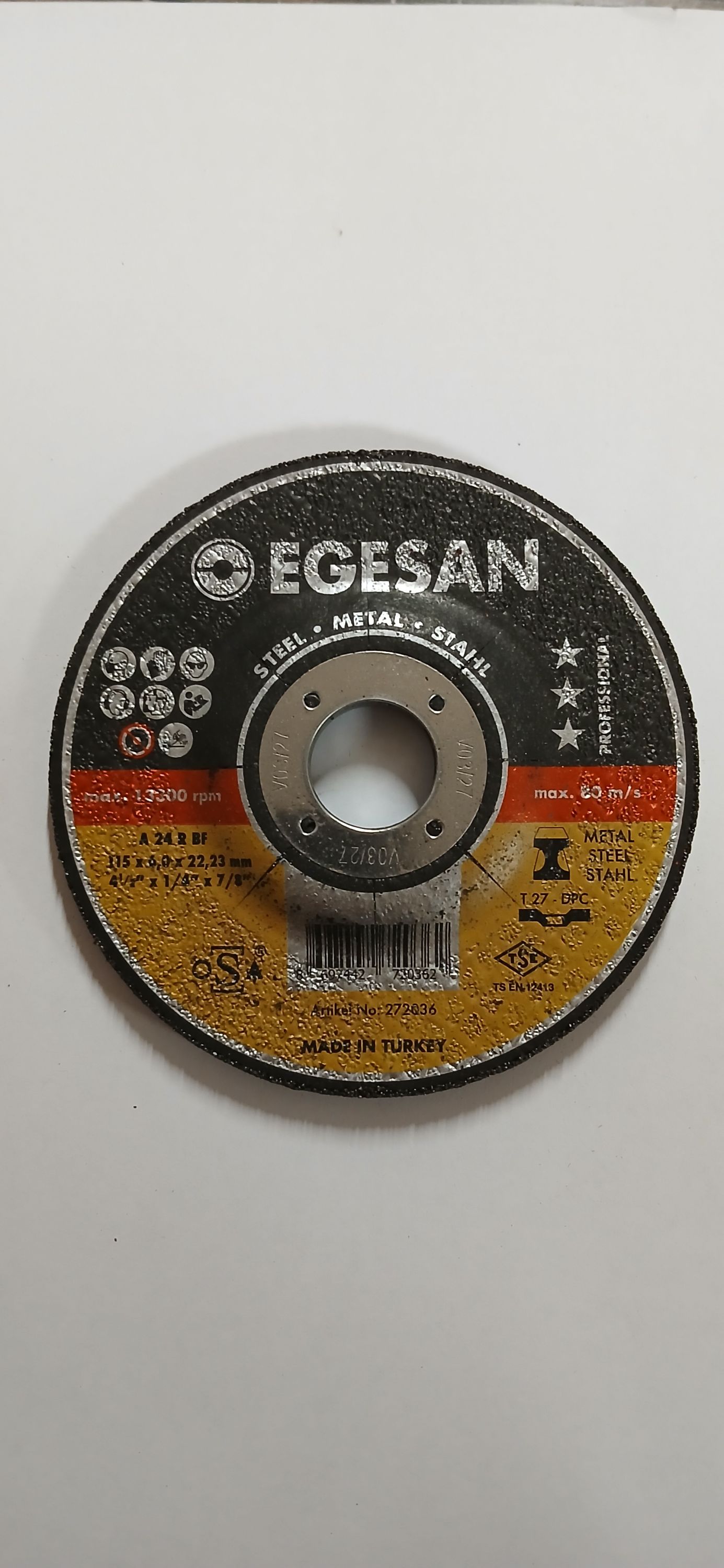 Egesan Csiszolókorong Fém 115 x 6 mm termék fő termékképe