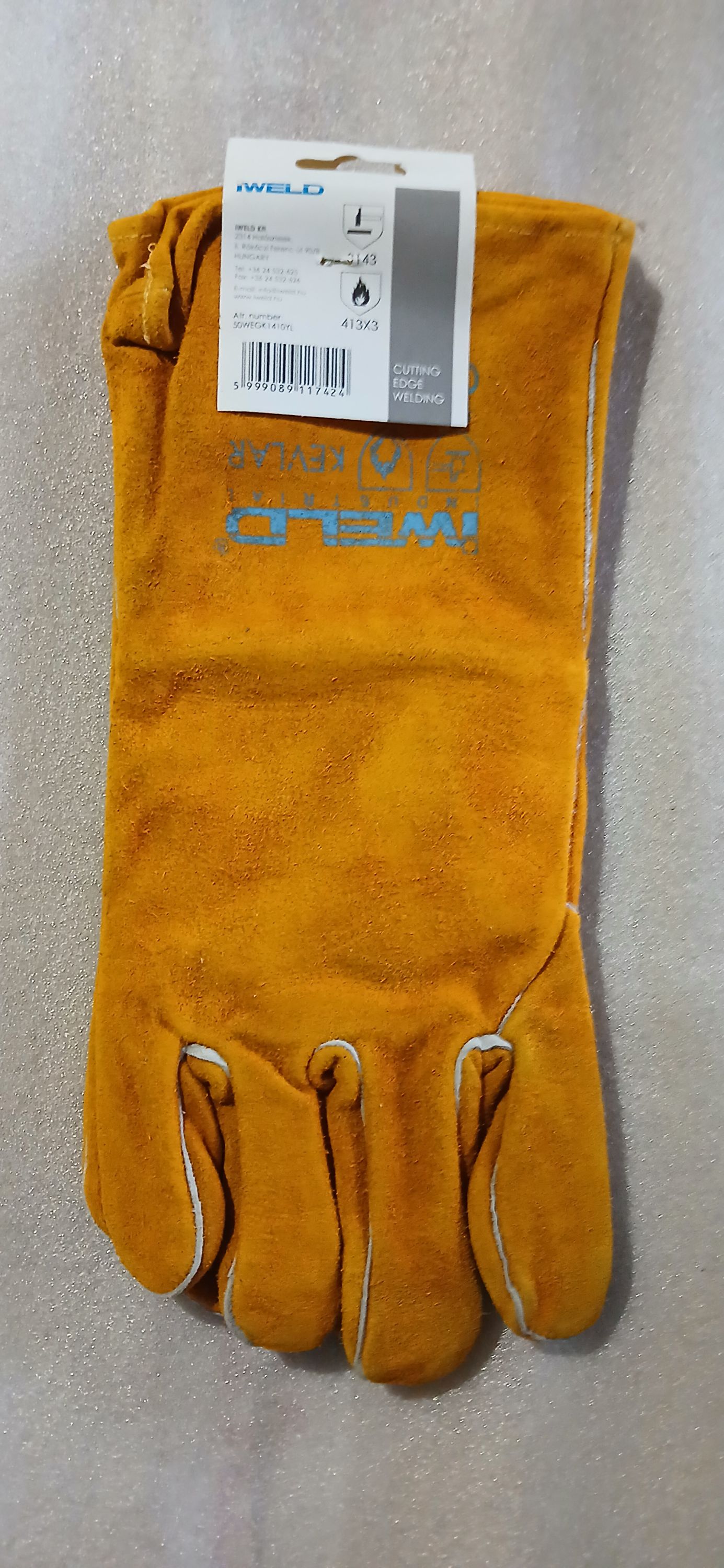 IWELD Hegesztő kesztyű sárga színű termék fő termékképe