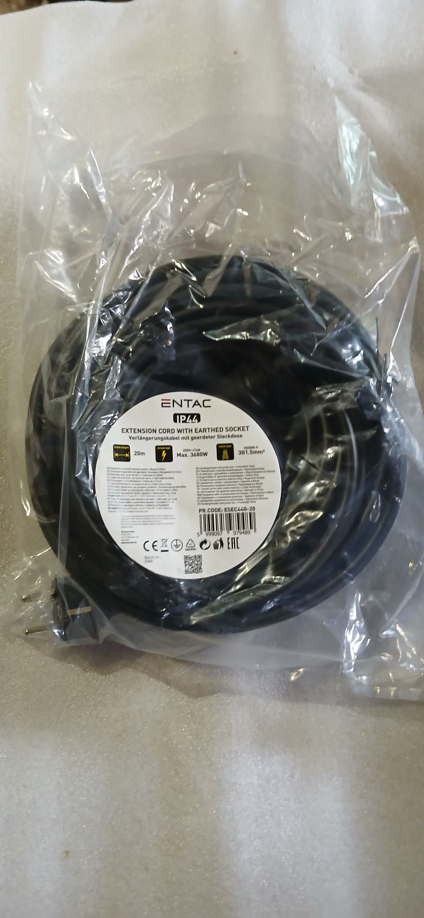 ENTAC Lengő hosszabító IP44 10 méter 3x1,5 termék fő termékképe