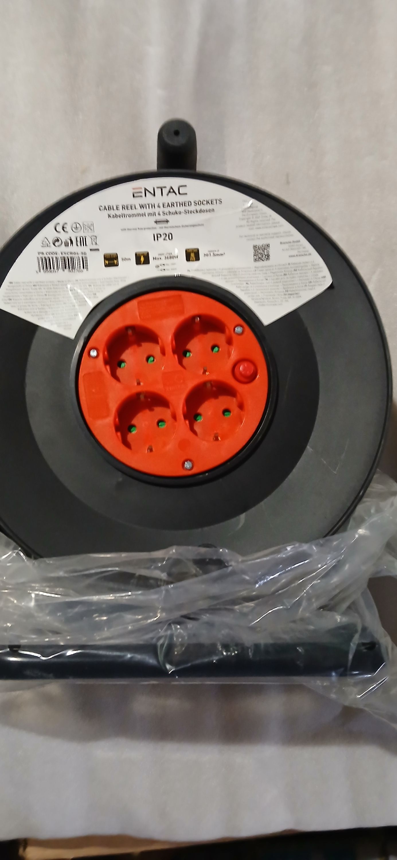 ENTAC dobratekert hosszabító 50 méter IP20 termék fő termékképe