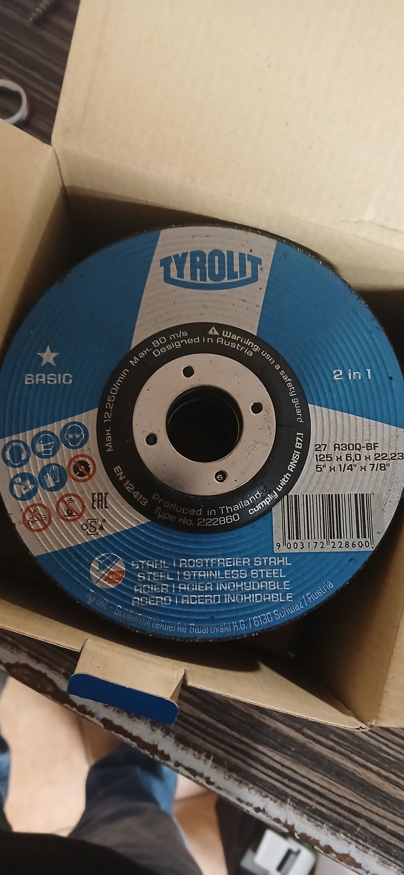 TYROLIT Csiszolókorong Basic 125 x 6 mm termék fő termékképe