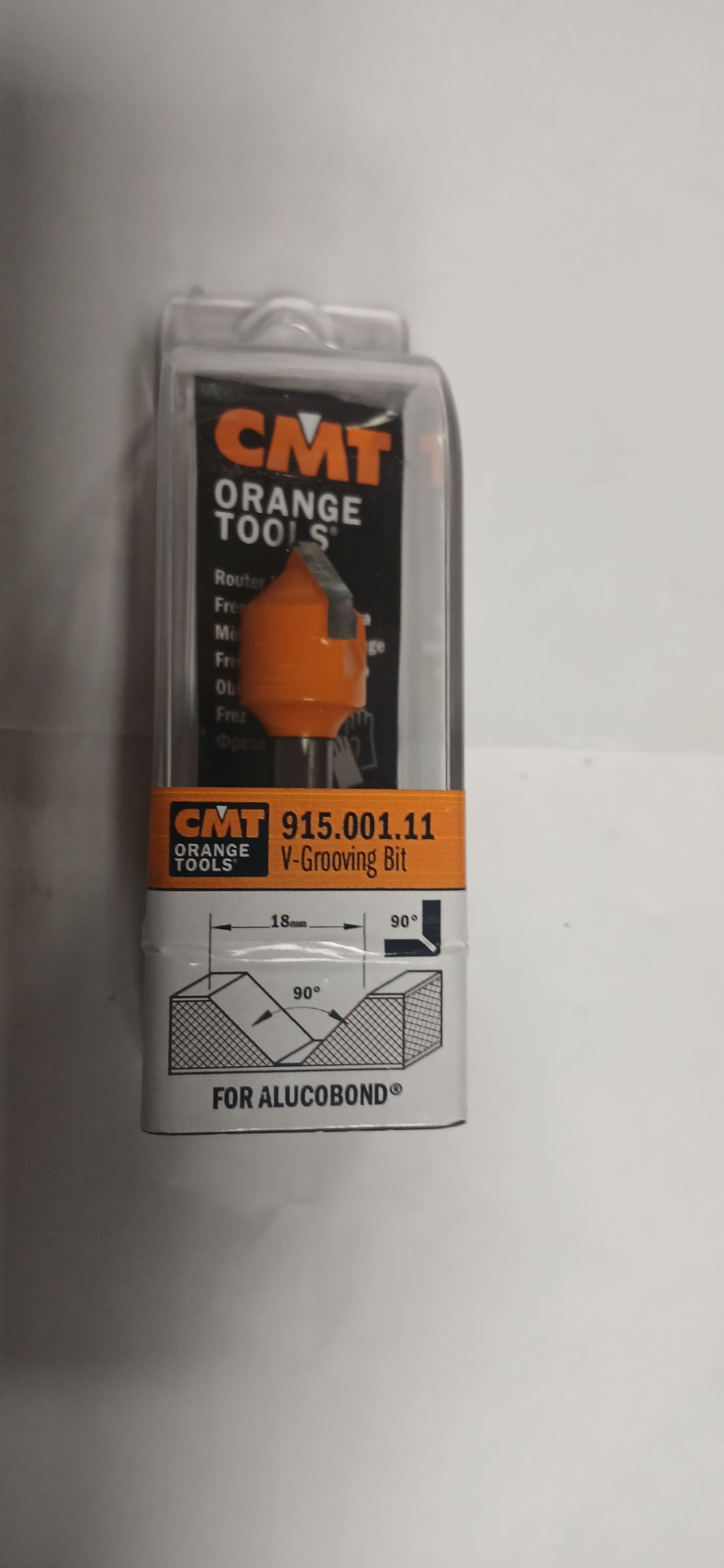 CMT keményfém lapkás "V" Nútmaró 90'-os ALUCOBOND termék fő termékképe