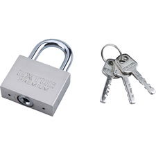 EXTOL Lakat, vas, matt nikkel, 3db kulcs; 30mm, edzett acél kengyel, szárátmérő: 5 mm termék fő termékképe