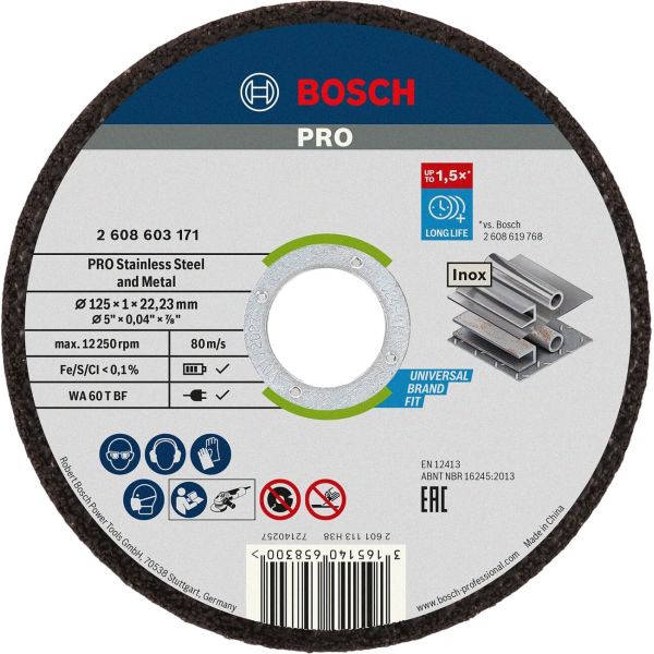 Bosch Vágókorong Fém 125 x 1 mm termék fő termékképe