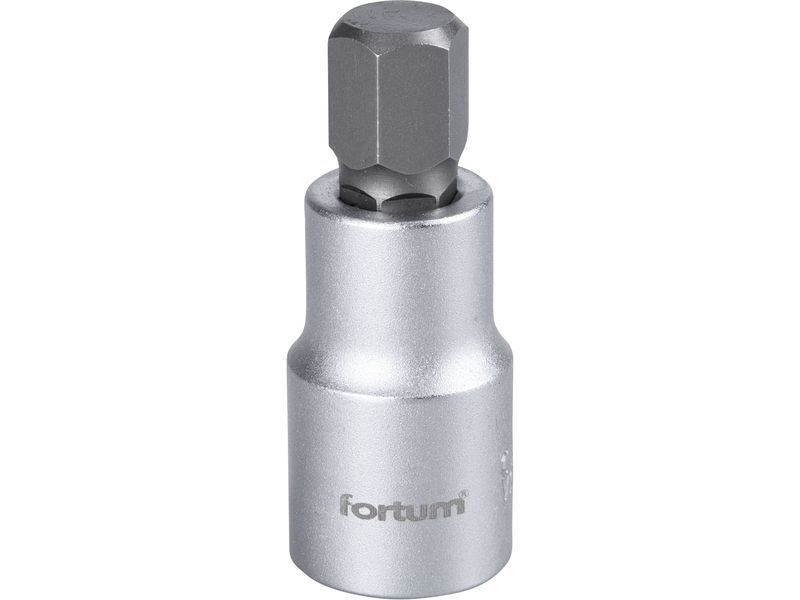 Fortum bitdugófej, imbusz, 1/2", 61CrV5/S2, mattkróm; 12mm (HX12), 55mm FORTUM termék fő termékképe