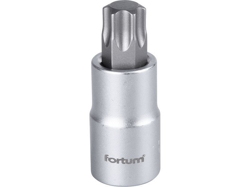 Fortum bitdugófej, torx, 1/2", 61CrV5/S2, mattkróm; TX60, 55mm FORTUM termék fő termékképe