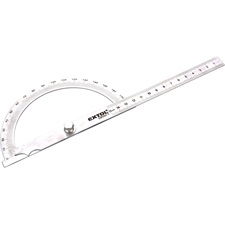 EXTOL Szögmérő/vonalzó, lakatos, hossz.: 278 mm, Inox, mm beosztás, 0° -180°, vastagság: 1,3 mm termék fő termékképe