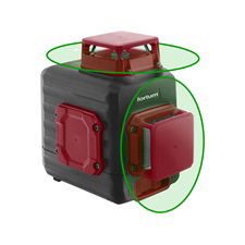 Fortum Automatikus lézeres vízszintező, ZÖLD, 2D (2×360°) pontosság: 0,3mm/1m, 1/4" és 5/8" menet termék fő termékképe