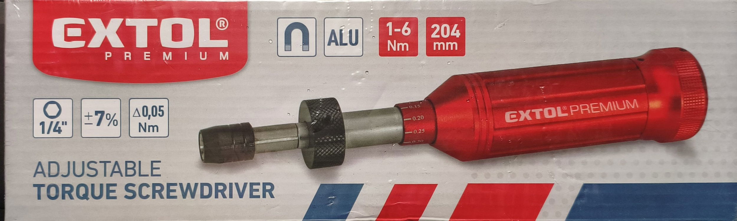 EXTOL PREMIUM Nyomaték csavarhúzó BIT-ekhez 1/4", 1-6Nm termék fő termékképe