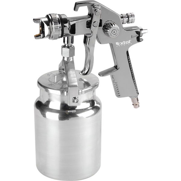 EXTOL Festékszóró, alsótartályos, 1000ml, HVLP, fúvóka: 1,4mm, max. 410 l/min, 3 Bar, 1/4" tömlőcsatlakozó, 0,7kg termék fő termékképe