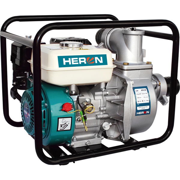 HERON Heron, benzinmotoros vízszivattyú, 6,5 LE, max.1100l/min, max. 28m emelőmagasság, 3"csőátmérő (EPH-80) termék fő termékképe