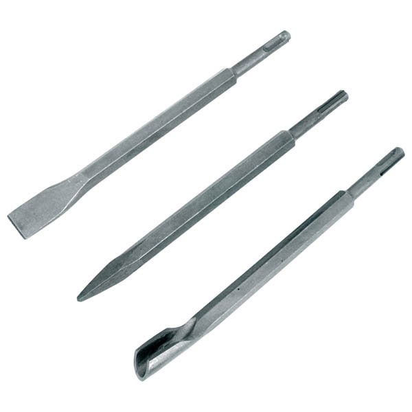 EXTOL Betonvéső készlet 3db, SDS PLUS; hegyes, lapos, horony termék fő termékképe