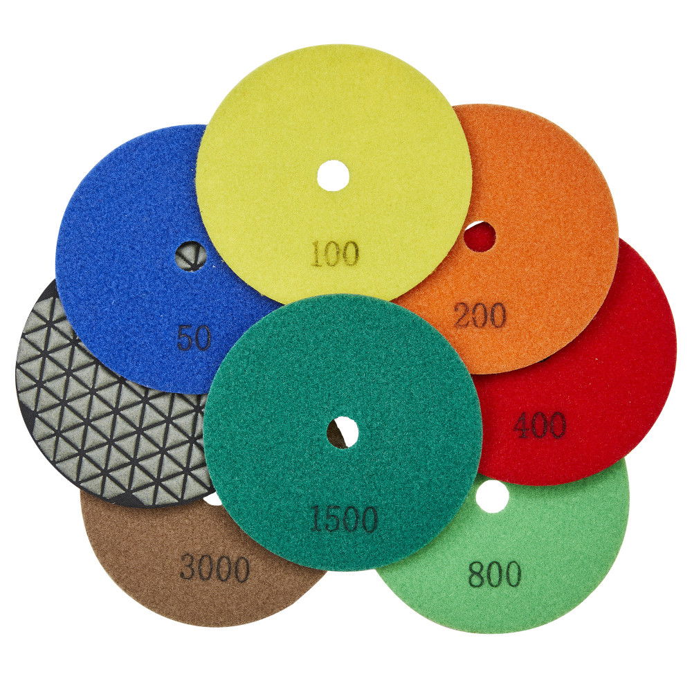 CFPGØ100 Grit3000 tépőzáras száraz beton polírozó tárcsa termék fő termékképe