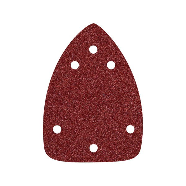 EXTOL Delta csiszolópapír, lyukas készlet 10db, 97×140 mm; 6 db lyukkal, P80, 407130 csiszológéphez termék fő termékképe
