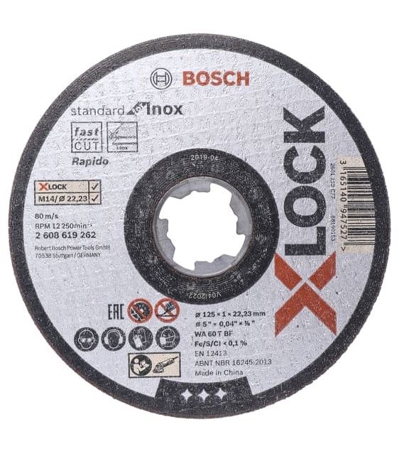 Bosch Vágókorong Fém 125 x 1 mm X-Lock Inox termék fő termékképe