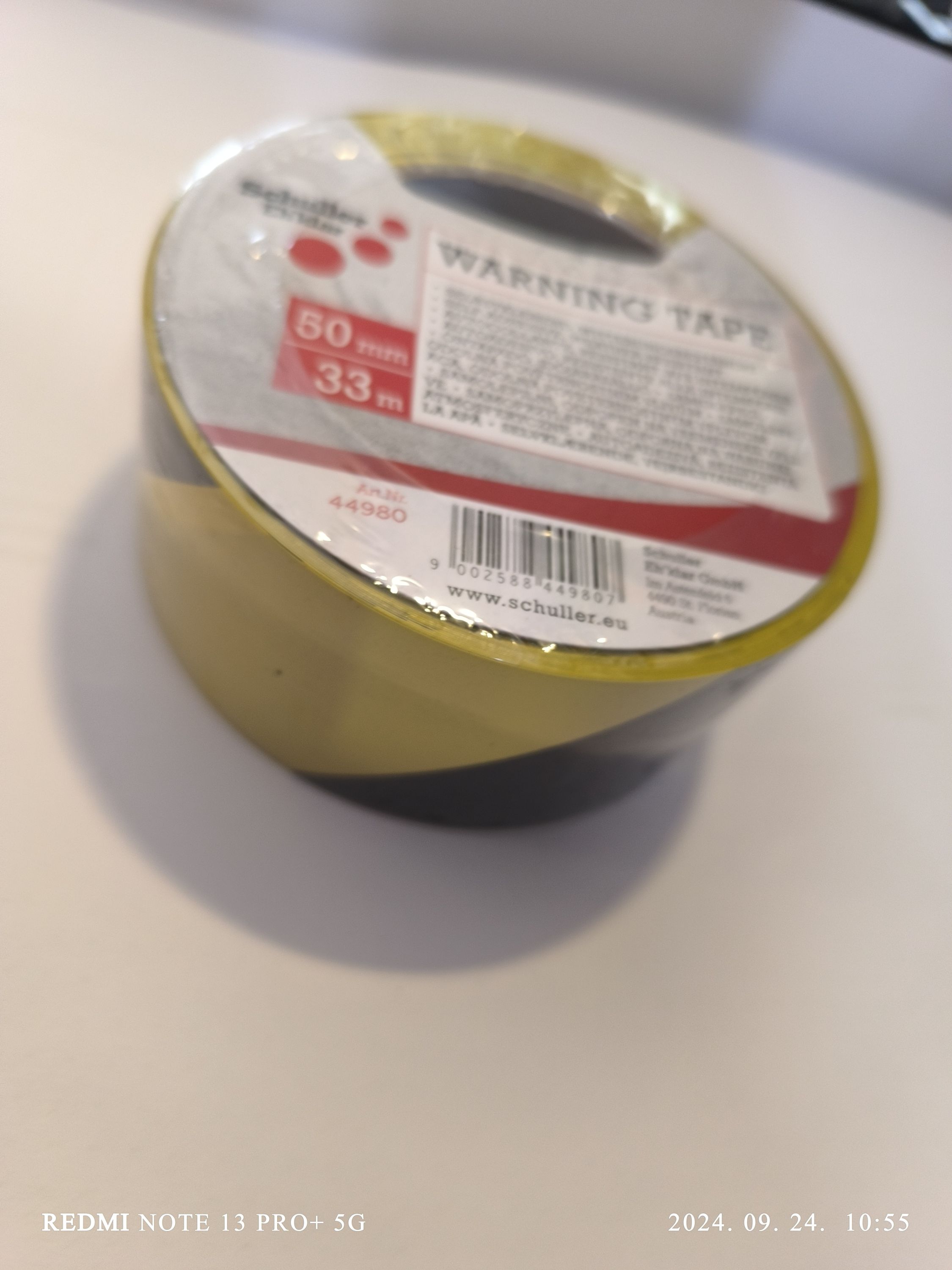 Schuller Eh'klar Jelölőszalag öntapadós sárga/fekete 50mmx33m termék fő termékképe