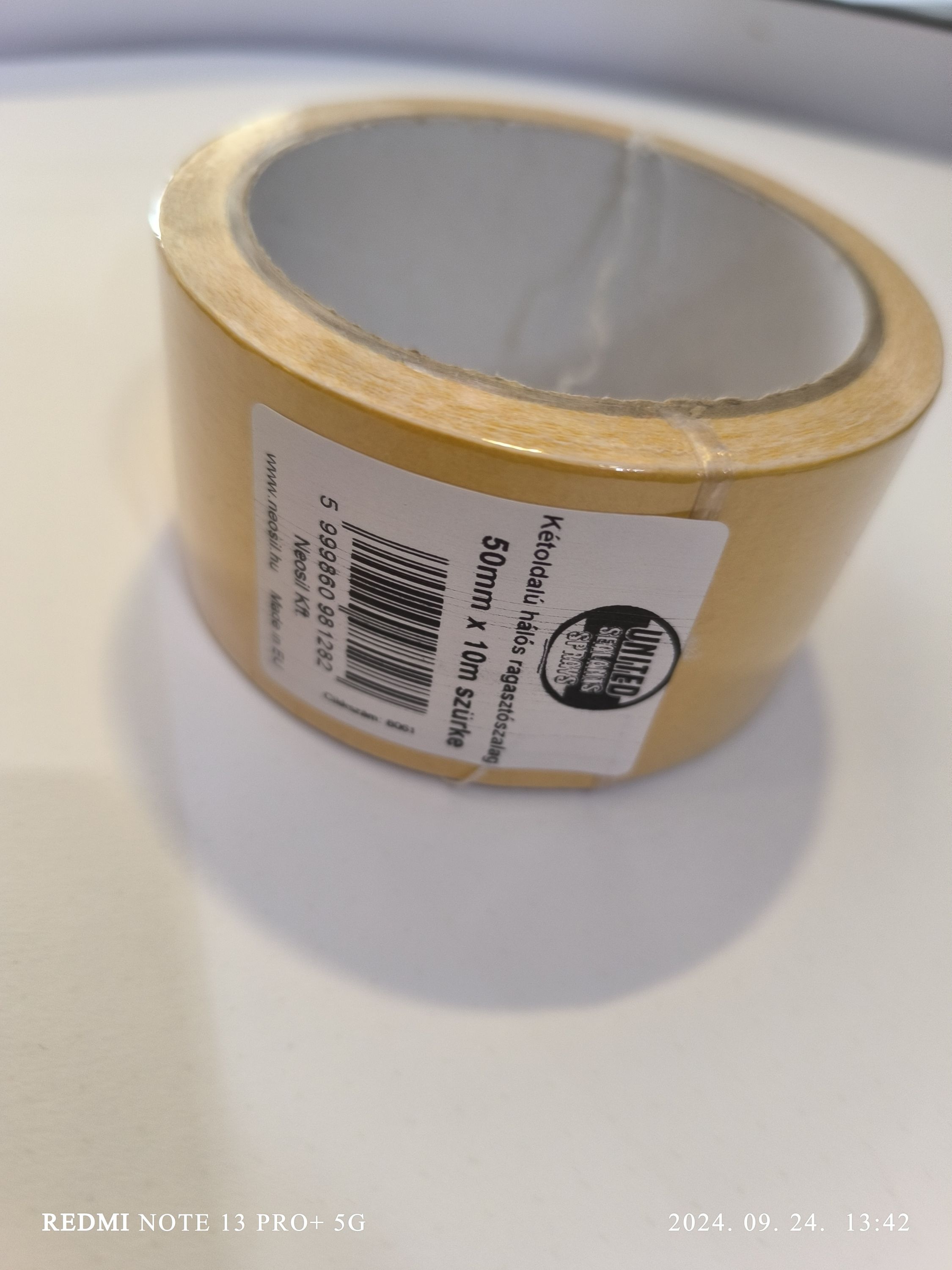 United Sealants Kétoldalú hálós ragasztószalag 50mmx10m  szürke termék fő termékképe