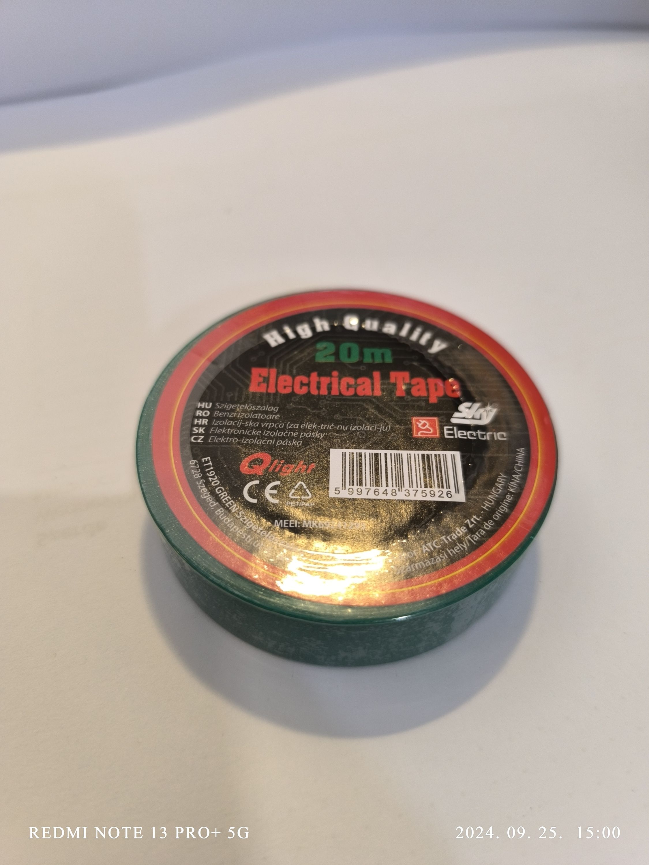 Sky Electrical Tape szigetelőszalag 20m (zöld) termék fő termékképe