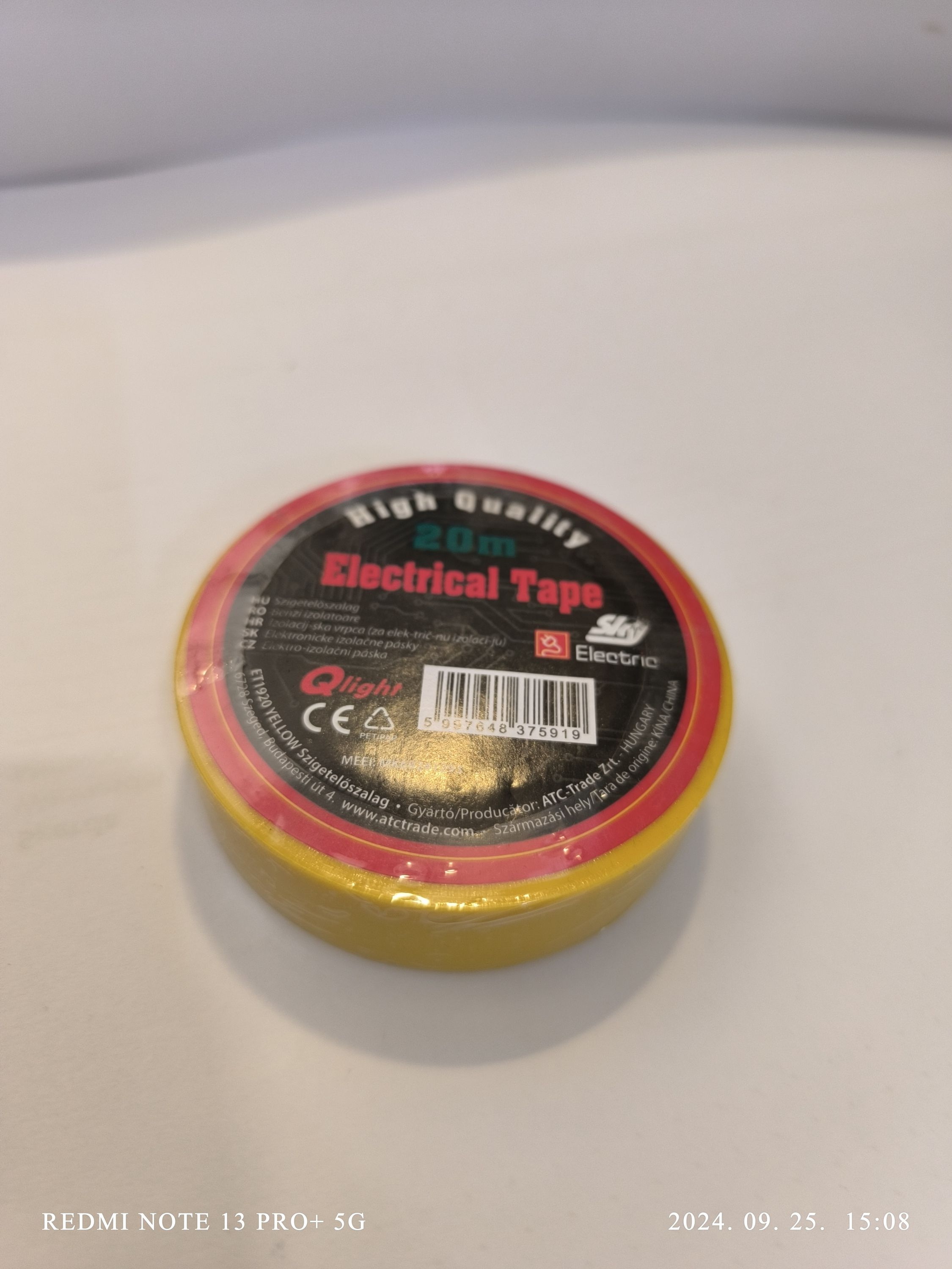 Sky Electrical Tape szigetelőszalag 20m (sárga) termék fő termékképe