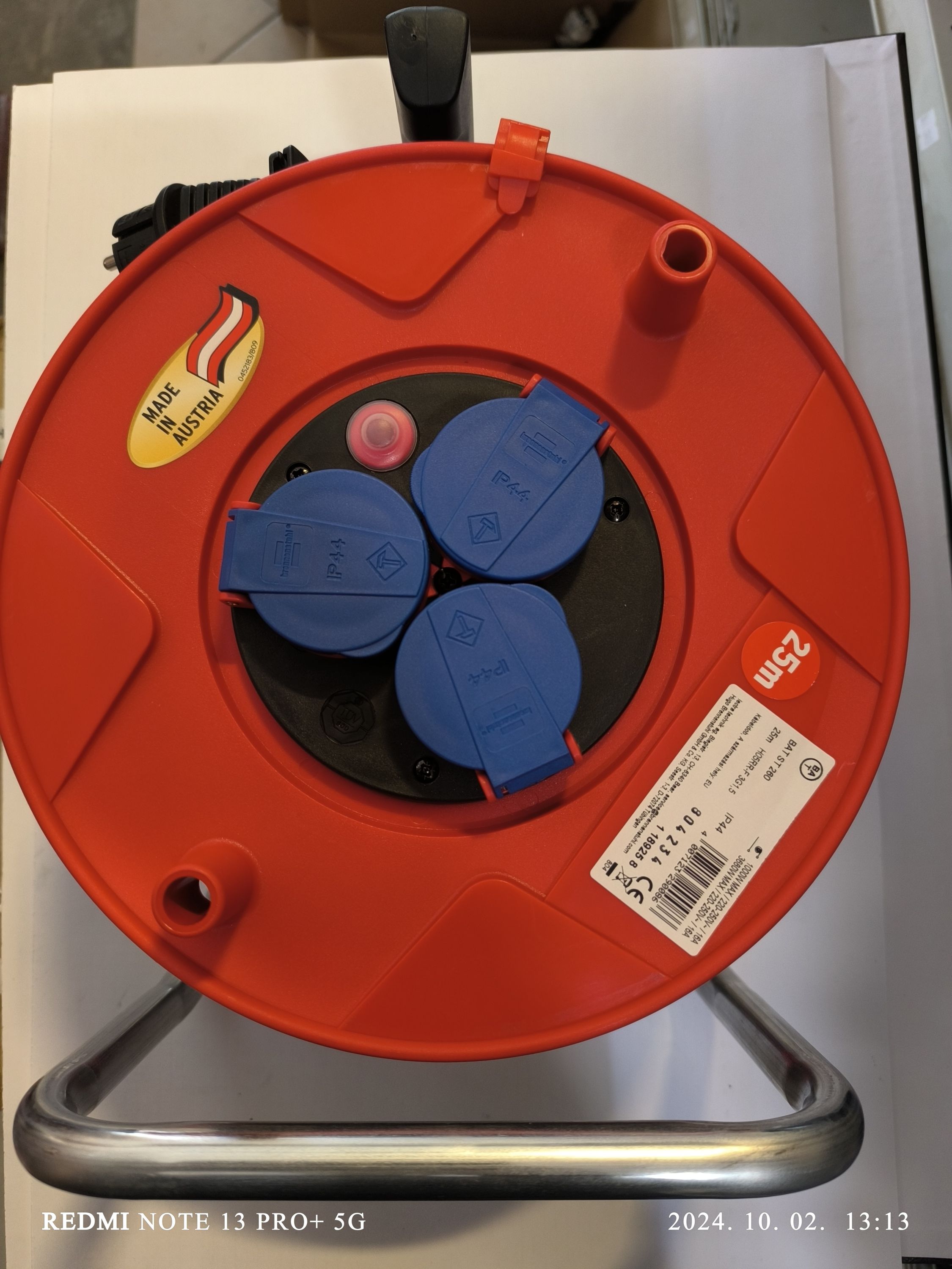 Brennenstuhl Brennenstukl kábeldob 25m 230V/16A IP44 3x védőcsatlakozó aljzat termék fő termékképe