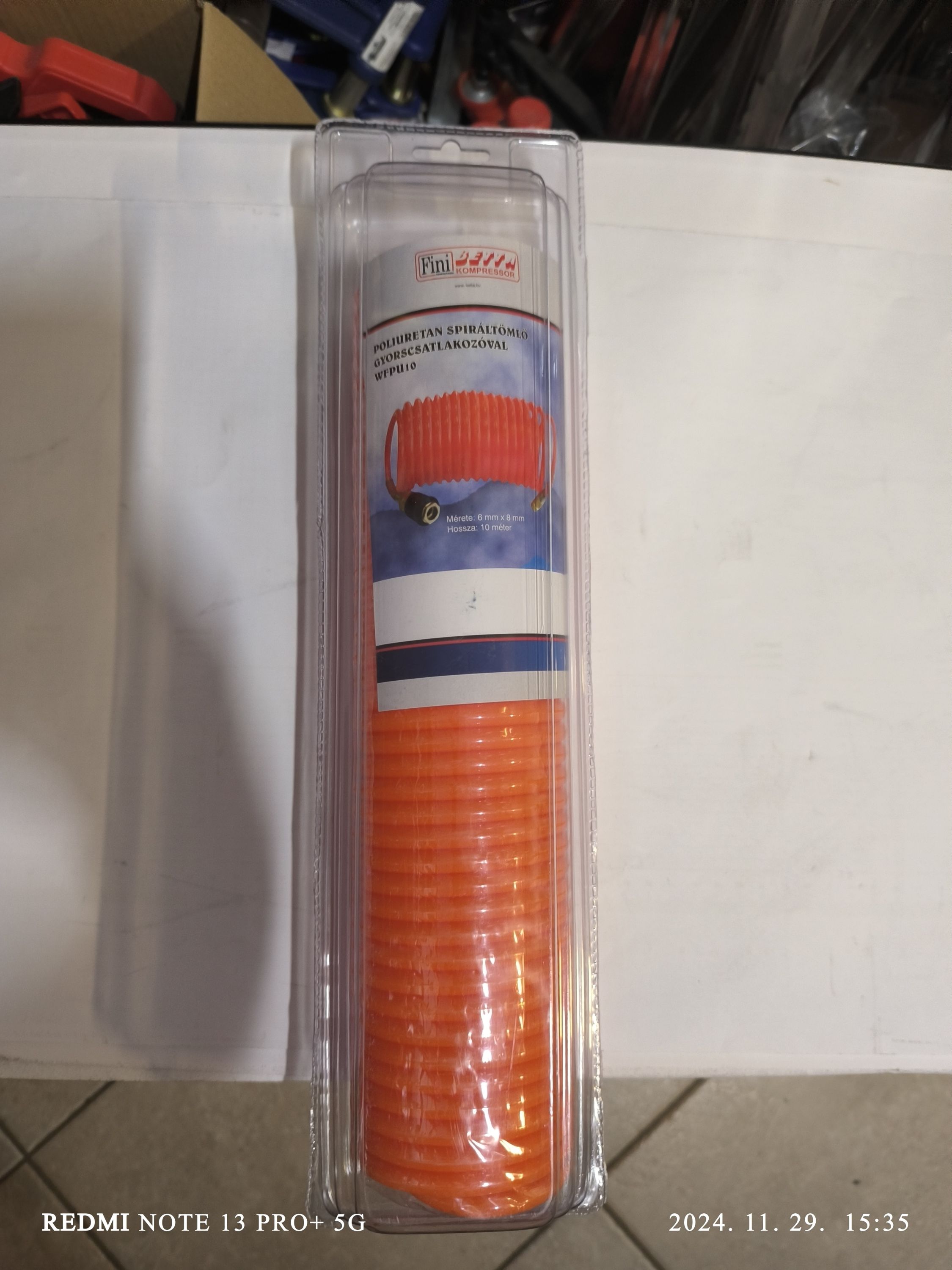 FINI BETTA KOMPRESSOR  PU Spiráltömlő 8x6mm 10m termék fő termékképe