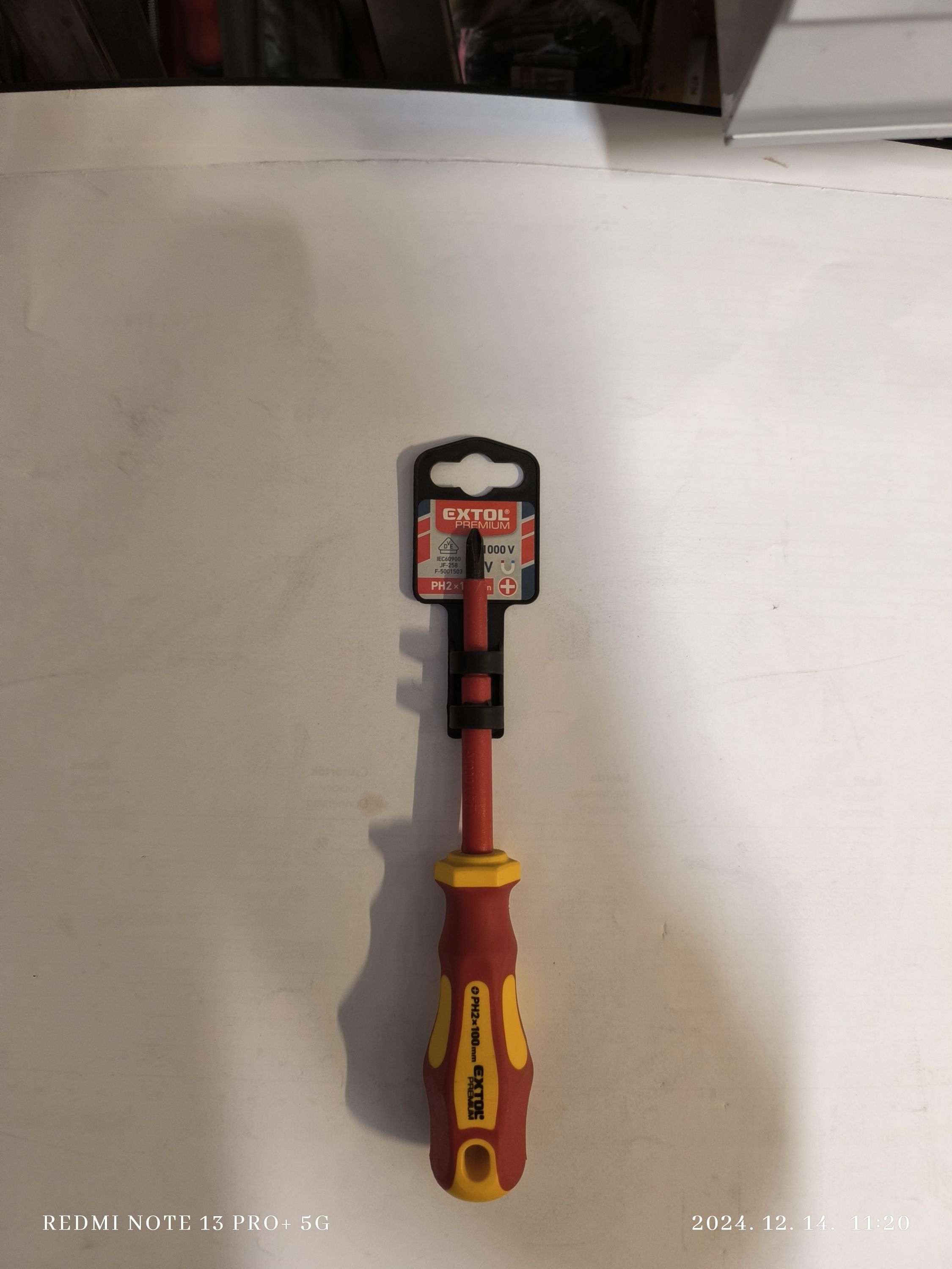 EXTOL PREMIUM PH2x100mm szigetelt csavarhúzó termék fő termékképe