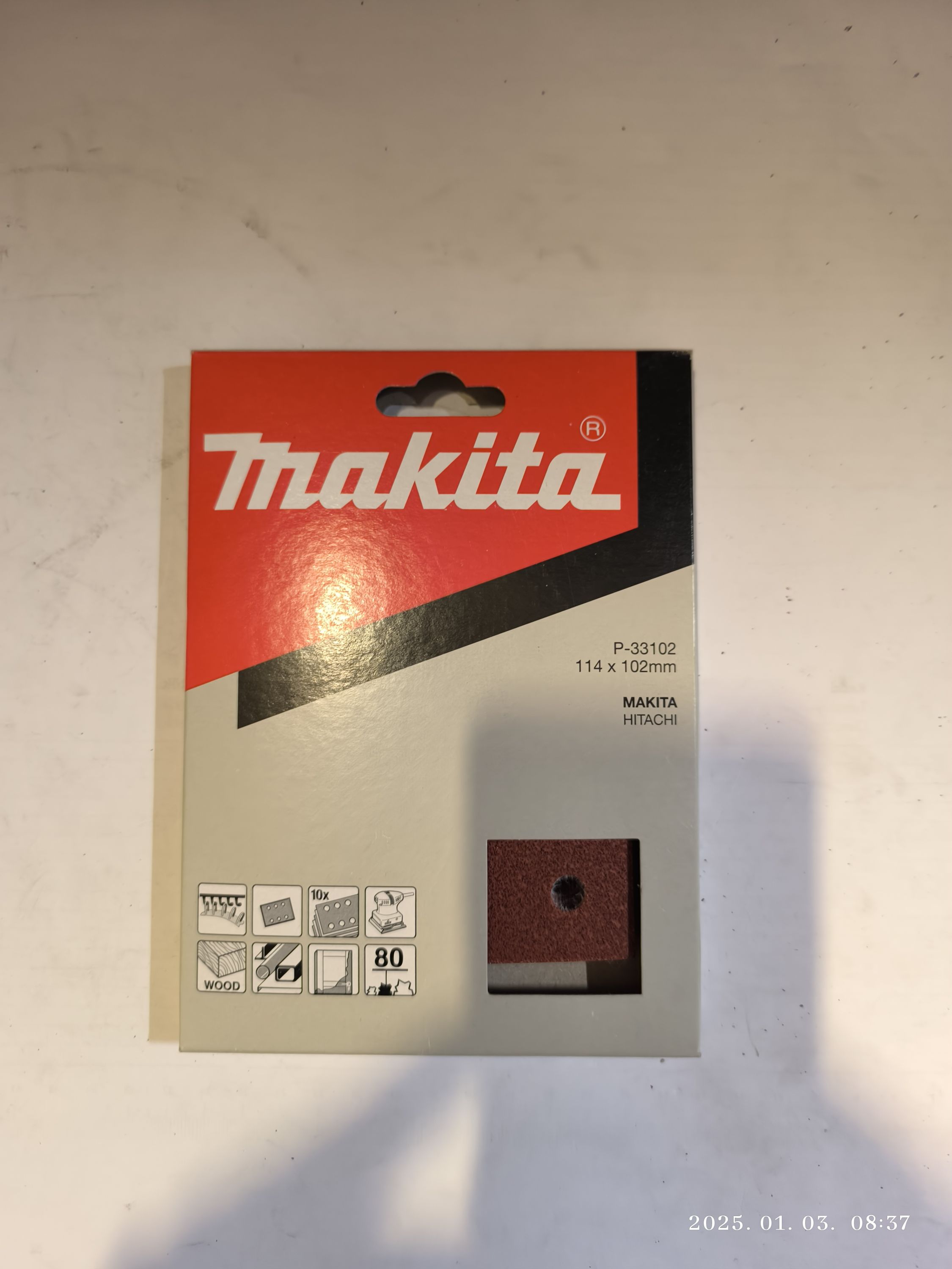 MAKITA Csiszolópapir 114x102mm 10db/csomag P80 termék fő termékképe