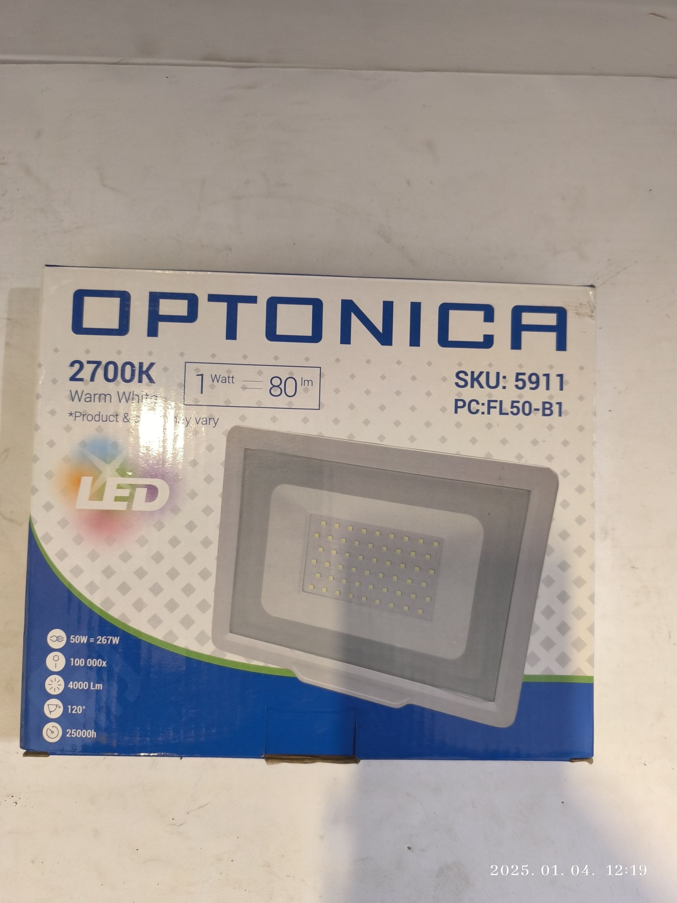 OPTONICA Led reflektor 50w  2700K  White termék fő termékképe