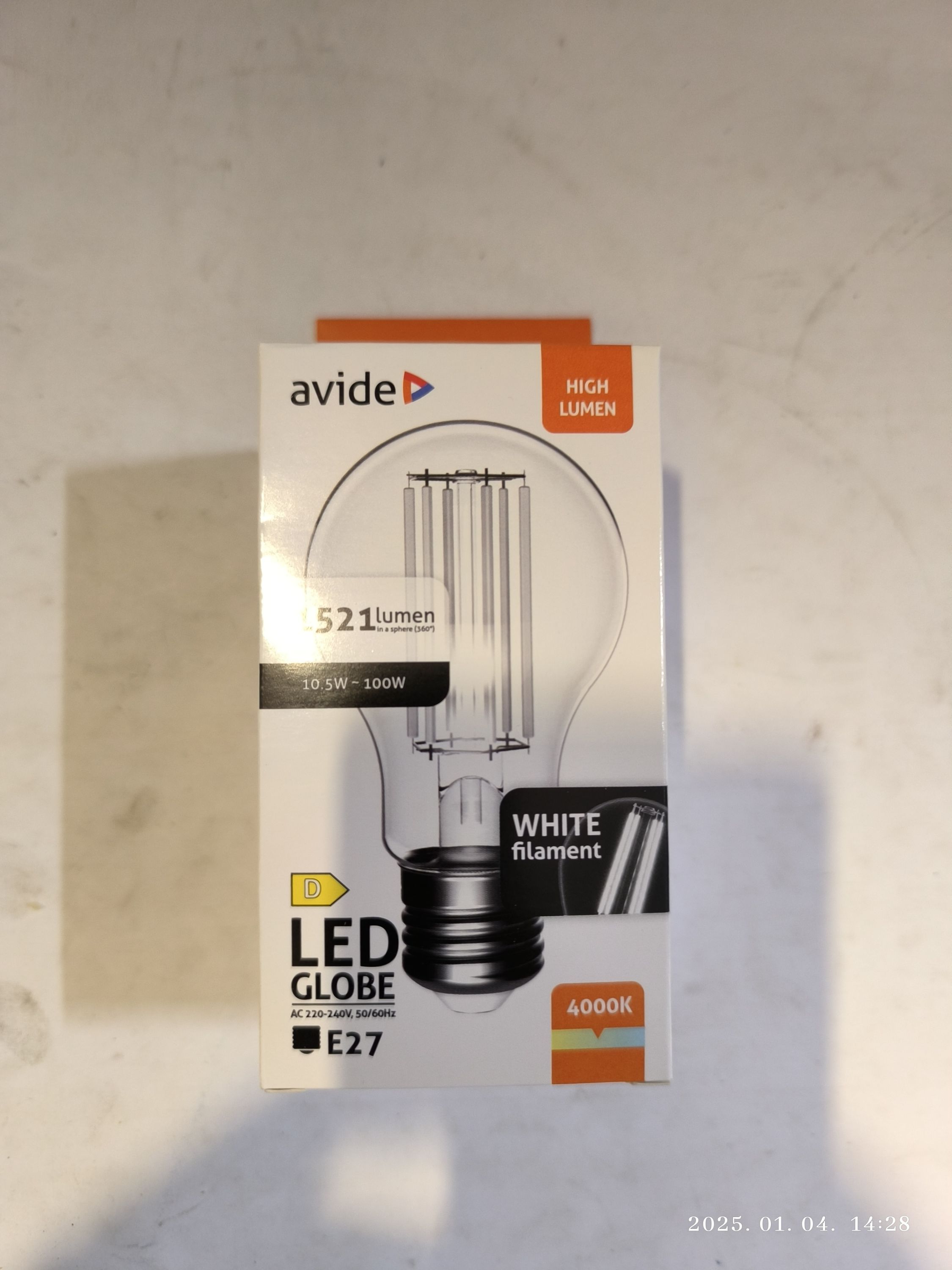 AVIDE E27 Led izzó 10.5W 4000K termék fő termékképe