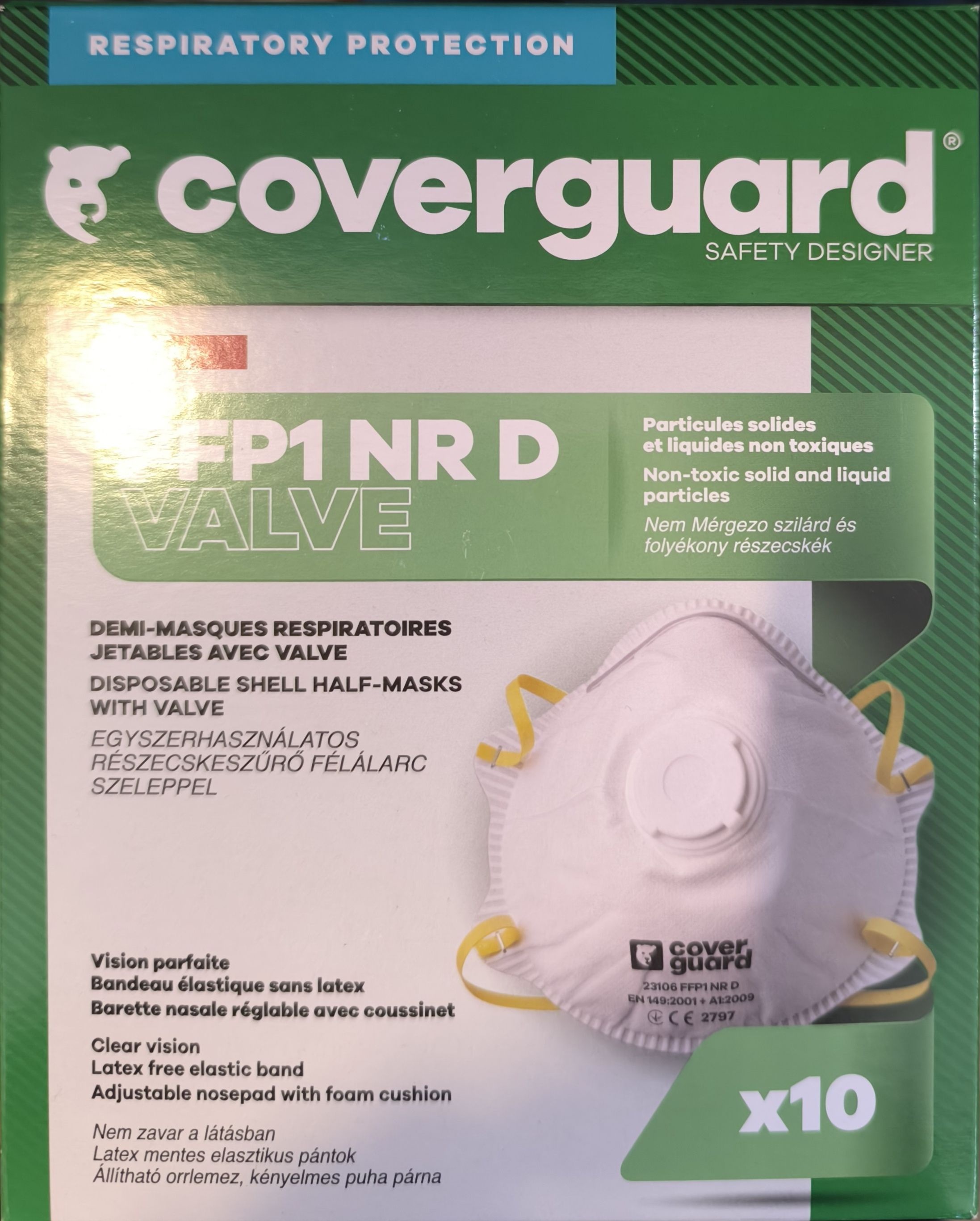 COVERGUARD SUPAIRBFFP15SL NR D szelepes csésze formájú pormaszk termék fő termékképe