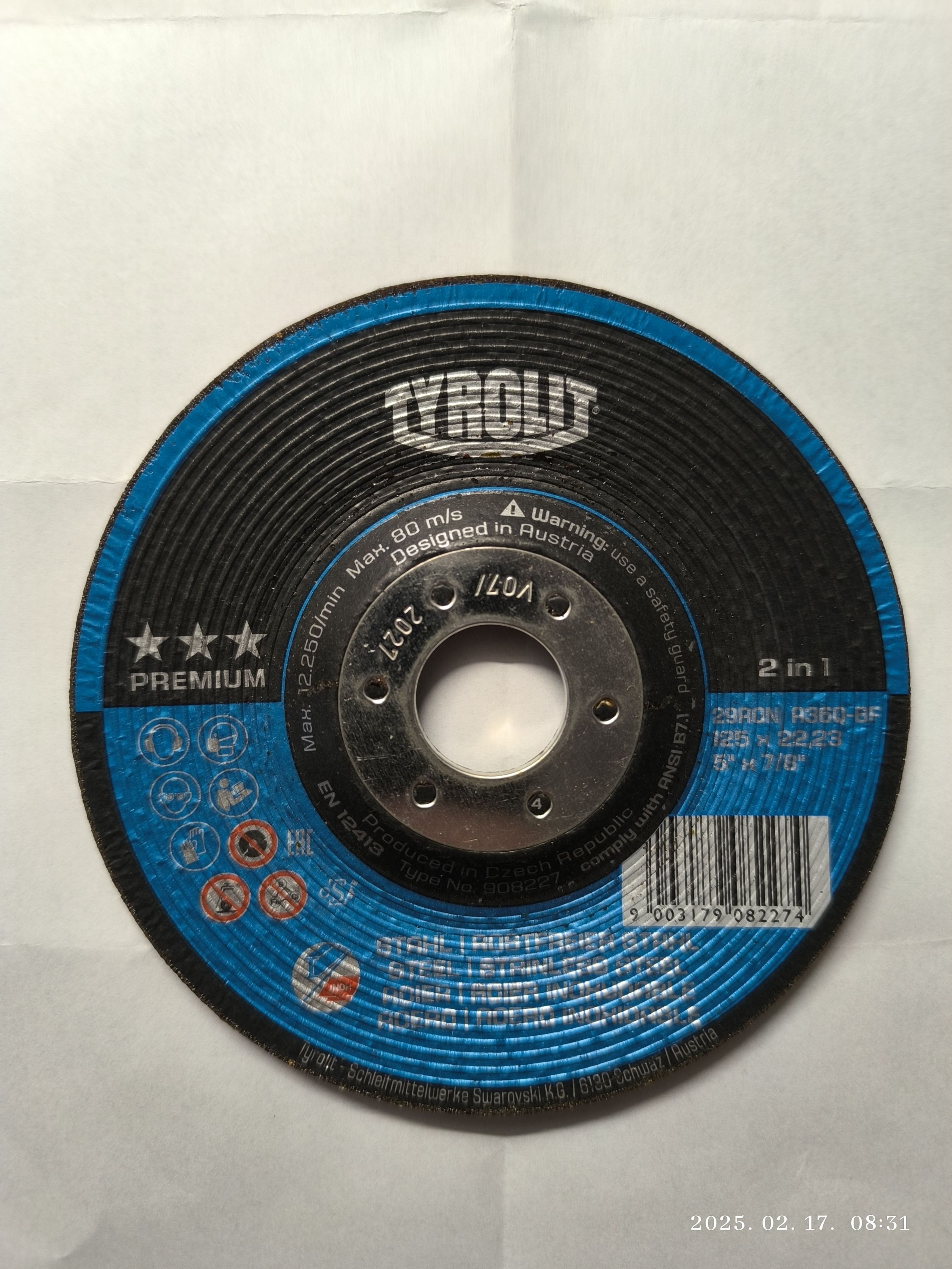 TYROLIT RONDELLER 125mm 29RON A36 Tyr termék fő termékképe