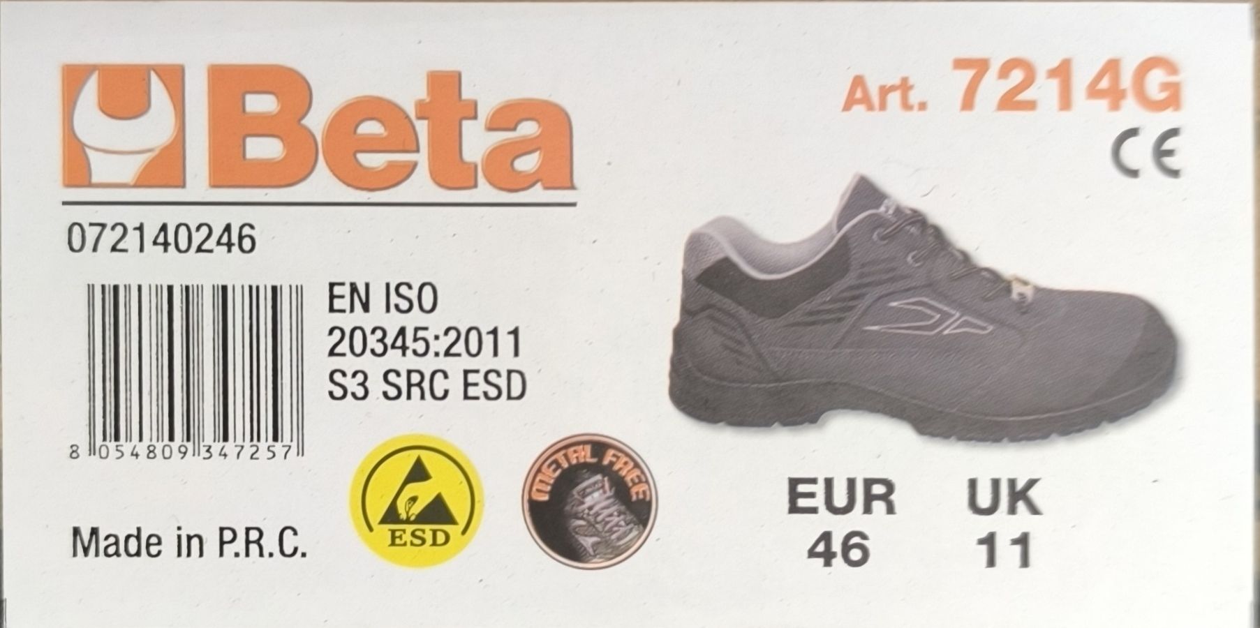 BETA 7214G 46 Action vízálló nubuk cipő termék fő termékképe