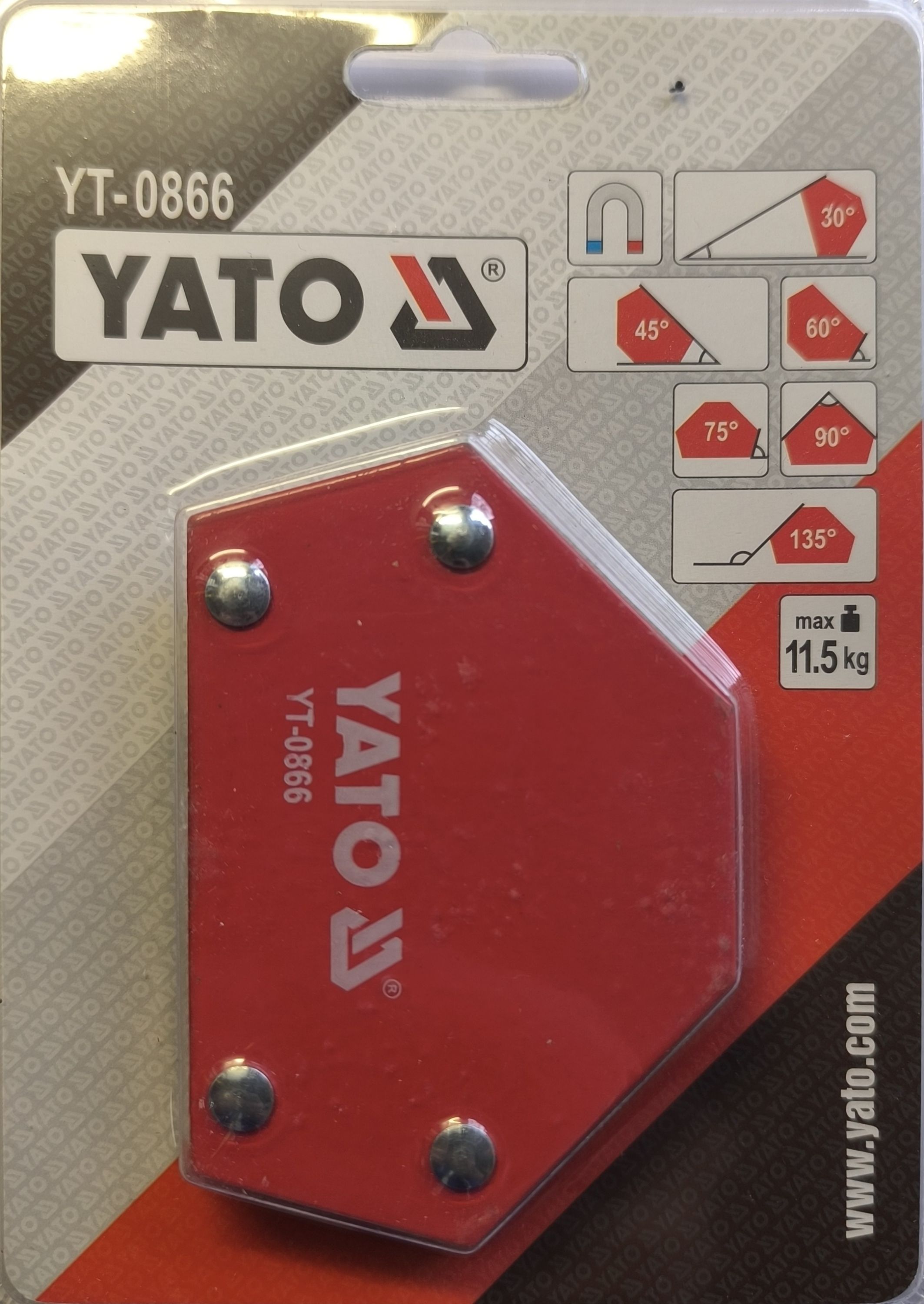 YATO Hegesztési munkadarabtartó mágnes 64x95x14mm / 11,5 kg termék fő termékképe