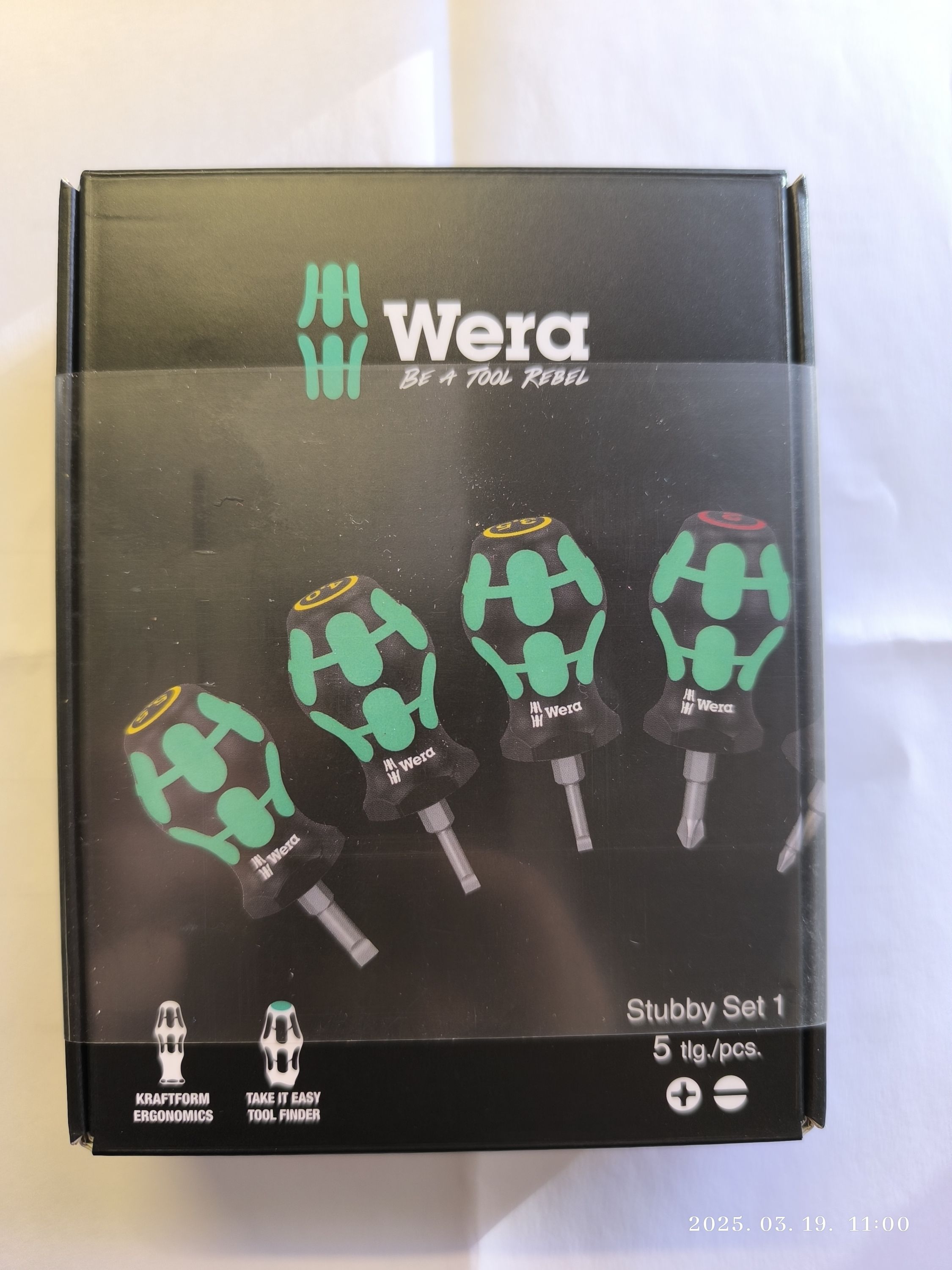 WERA Marokcsavarhúzó készlet, lapos+PH kétkomp.nyél 5részes 3FL+2PH termék fő termékképe