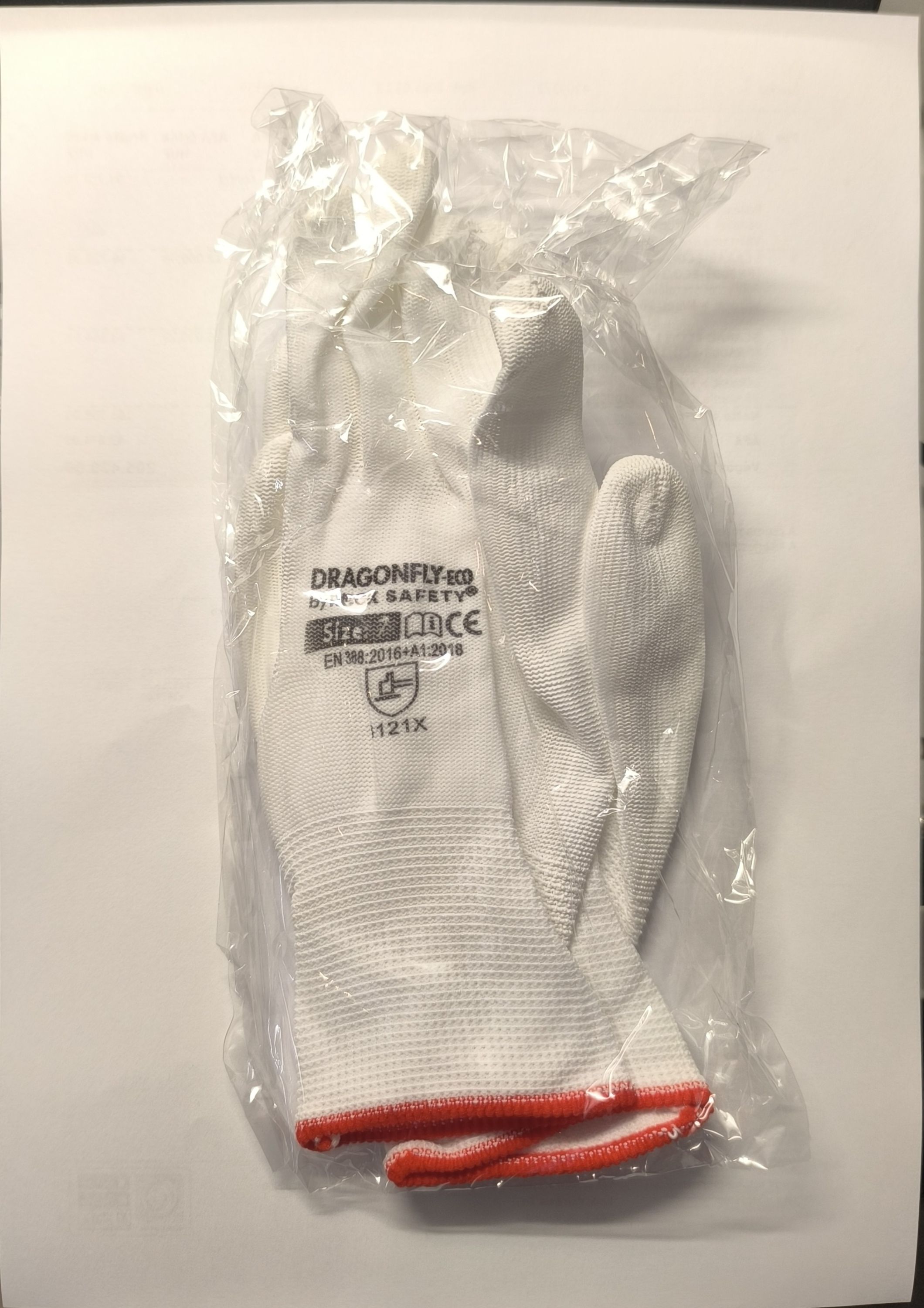 ROCK SAFETY DRAGONFLY ECO Poliészter szerelőkesztyű PU tenyérmártással 07/M termék fő termékképe