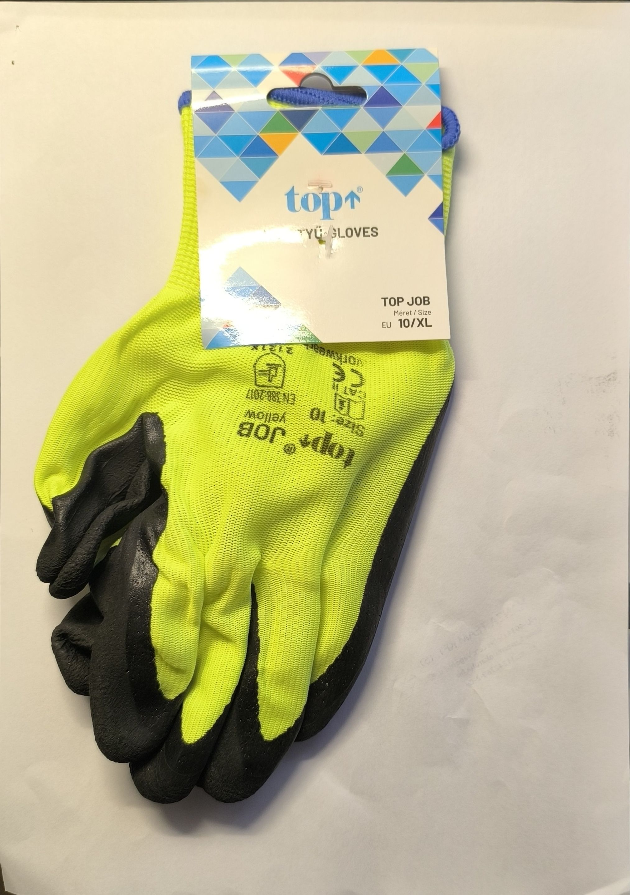 TOP_JOB TOP-JOB 10/XL védőkesztyű latex mártott poliészter termék fő termékképe