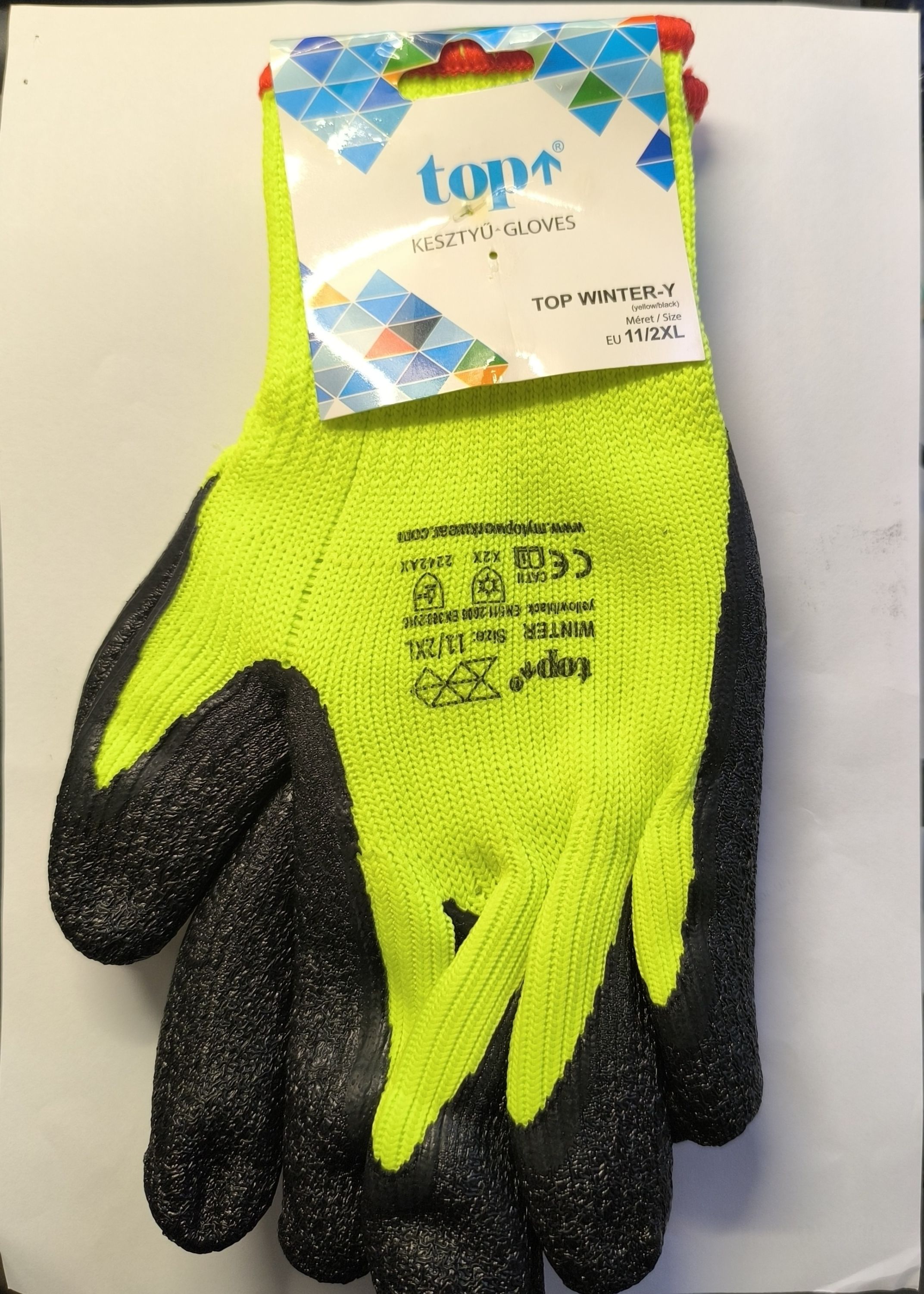 TOP_JOB TOP-JOB 11/XXL védőkesztyű latex mártott poliészter termék fő termékképe